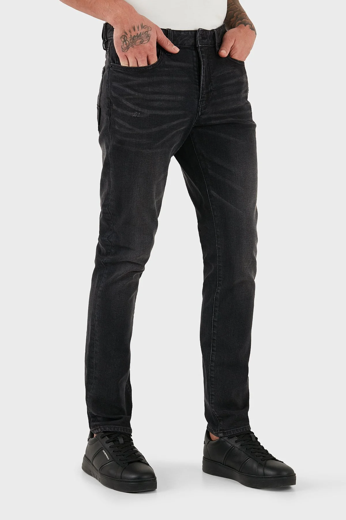 Armani Exchange Pamuklu Skinny Fit Normal Bel Jeans Erkek Kot Pantolon XM000070 AF1 9777 M8088 GRİ - 2