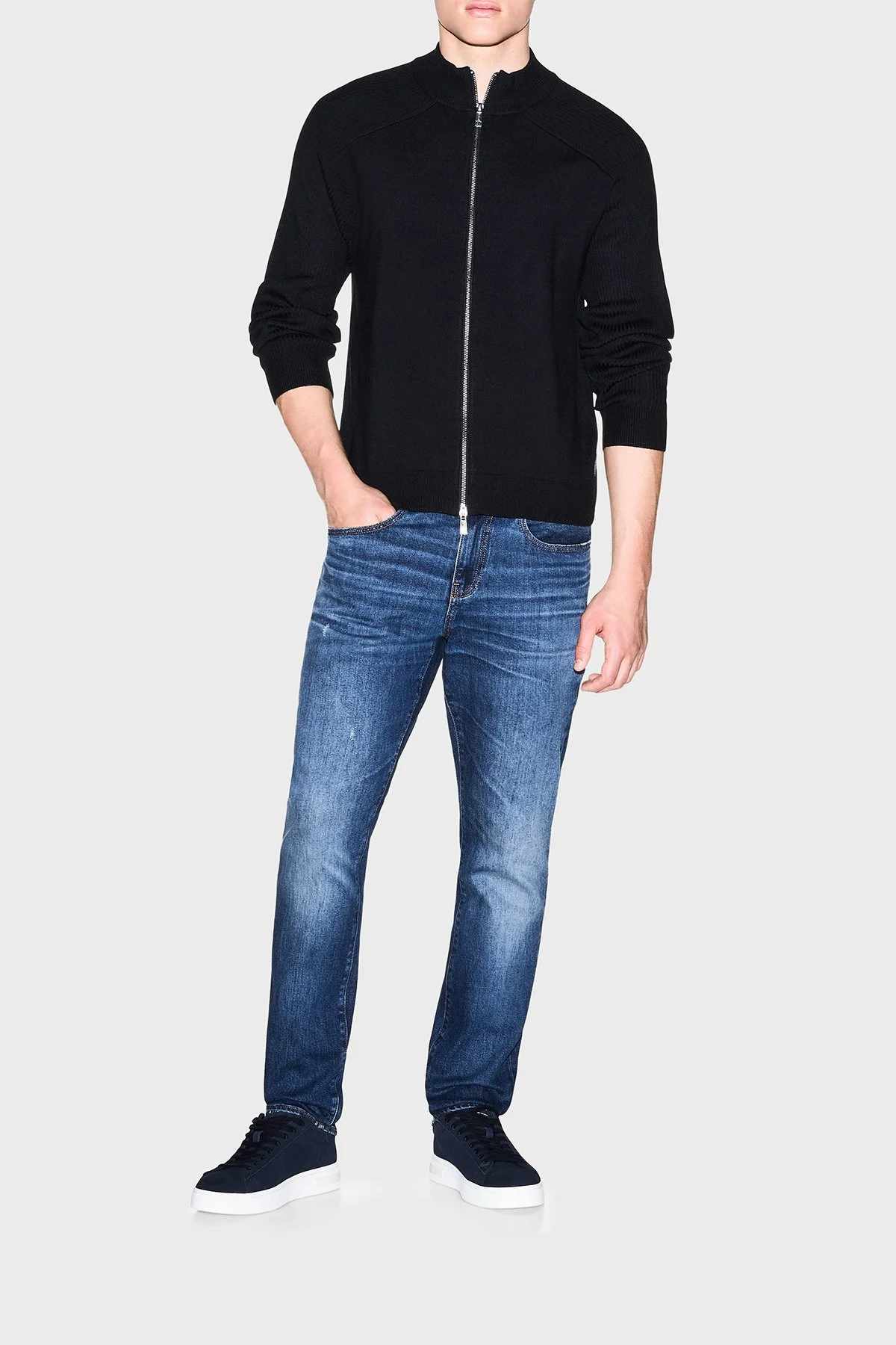 Armani Exchange Pamuklu Skinny Fit Normal Bel Jeans Erkek Kot Pantolon XM000070 AF25870 MB010 LACİVERT - 2