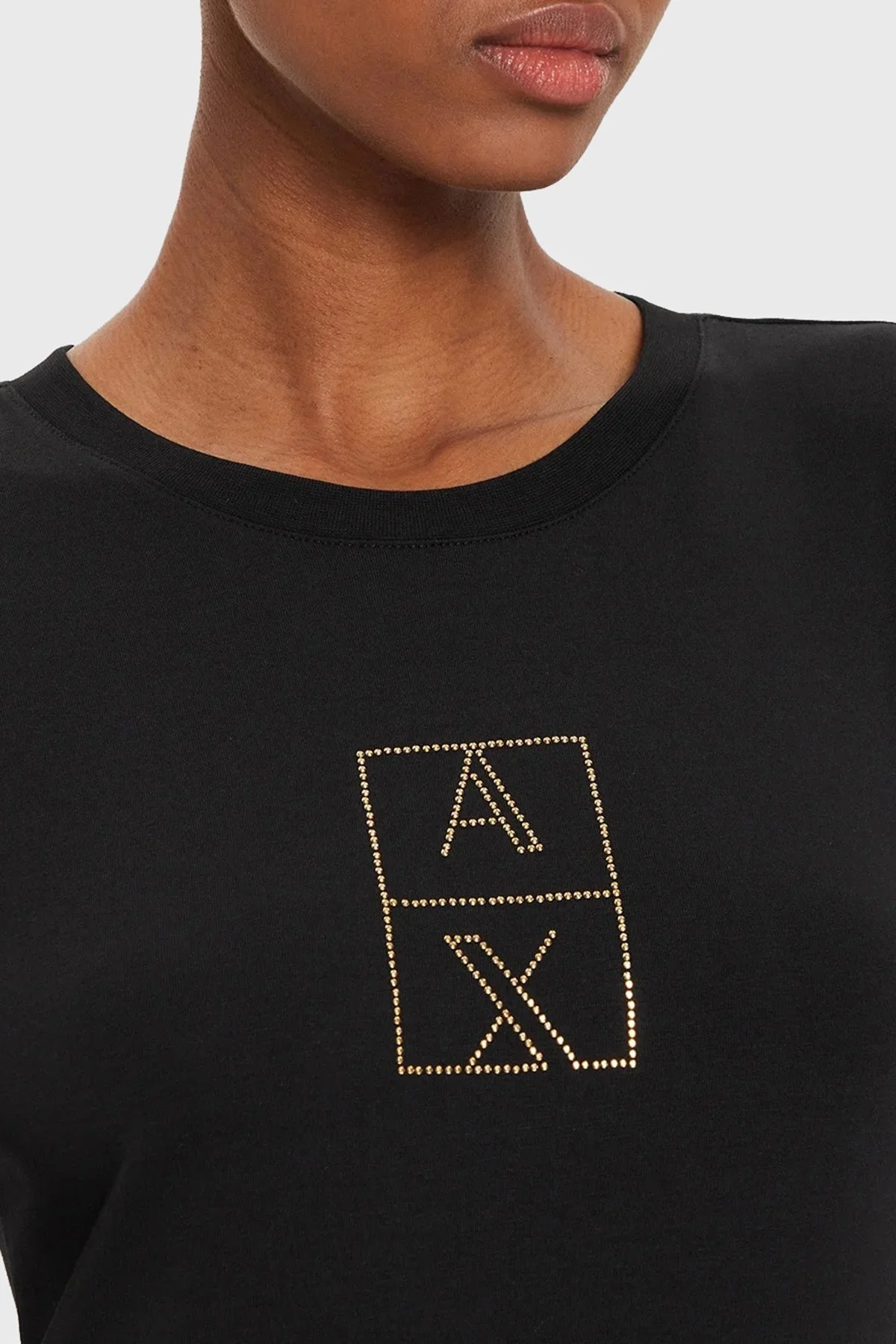 Armani Exchange Pamuklu Slim Fit Bayan T Shirt 6DYT35 YJCTZ 1200 SİYAH - 5