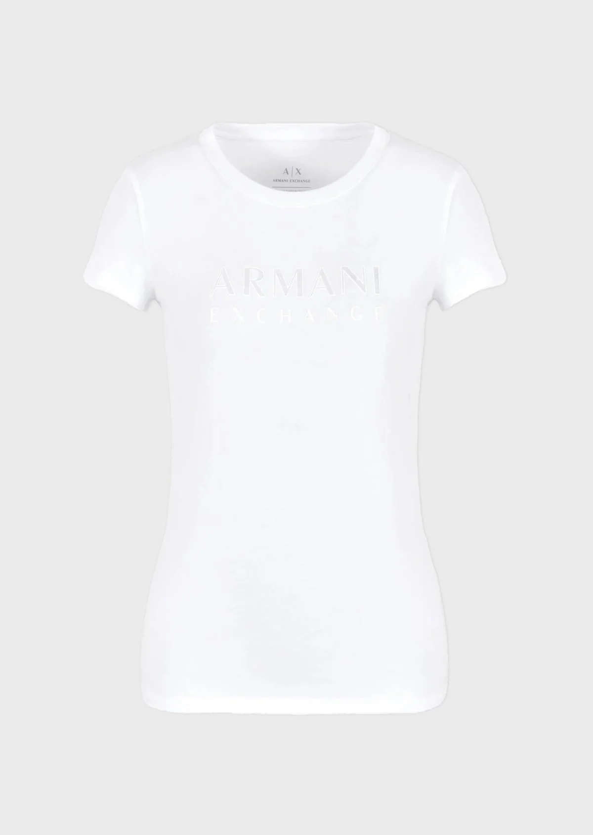 Armani Exchange Pamuklu Slim Fit Bisiklet Yaka Bayan T Shirt 3DYT48 YJETZ 1000 BEYAZ - 5