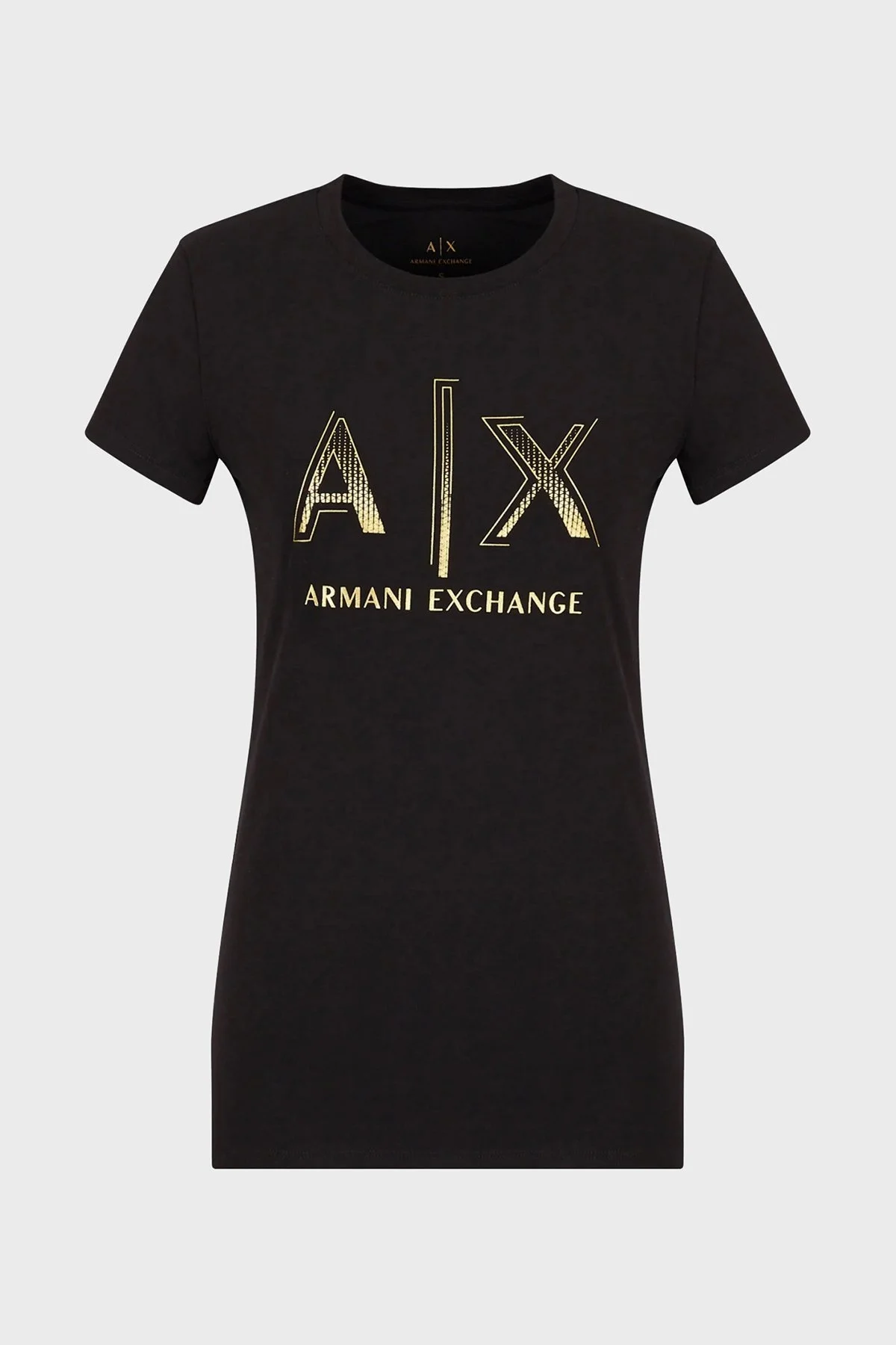Armani Exchange Pamuklu Slim Fit Bisiklet Yaka Bayan T Shirt 3RYT40 YJC7Z 1200 SİYAH - 5