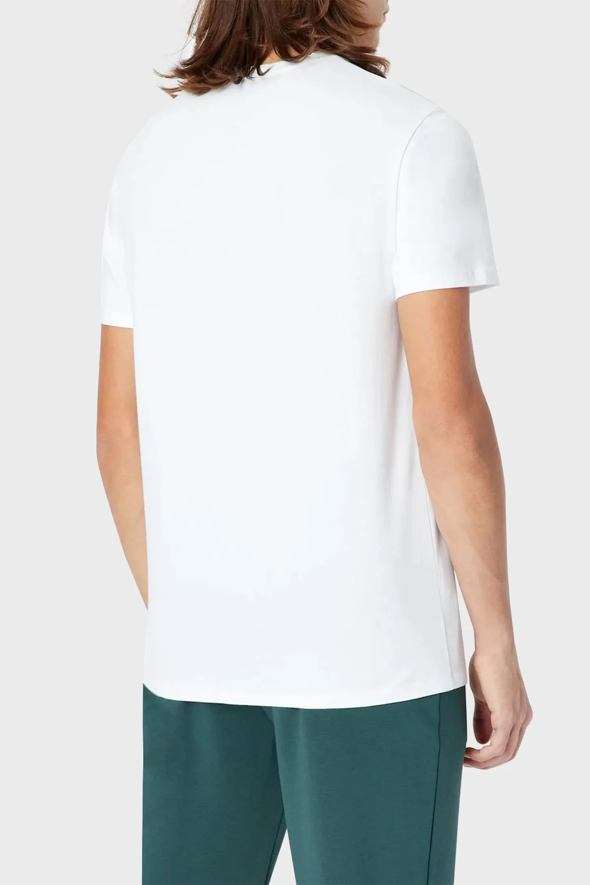 Armani Exchange Pamuklu Slim Fit Bisiklet Yaka Erkek T Shirt 3RZTBR ZJAAZ 1100 BEYAZ - 3
