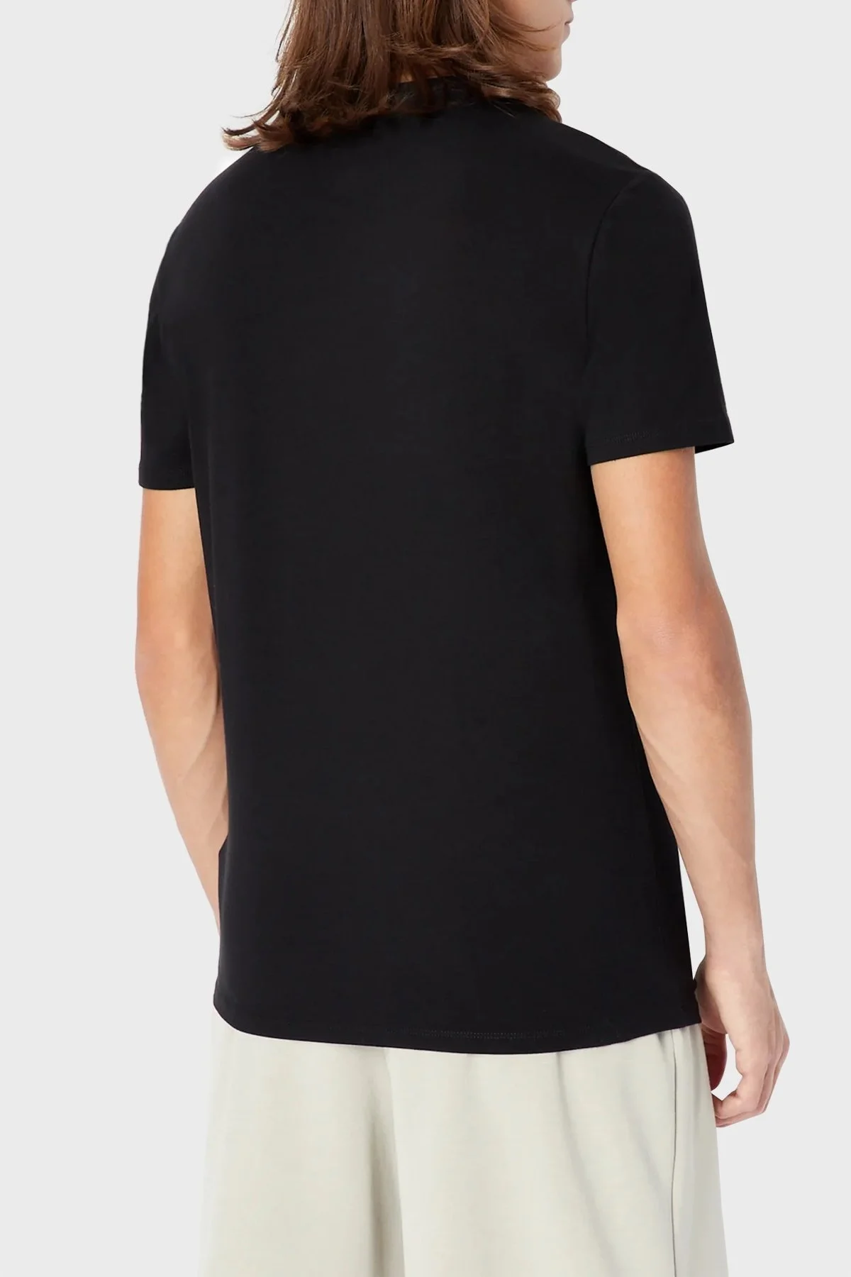 Armani Exchange Pamuklu Slim Fit Bisiklet Yaka Erkek T Shirt 3RZTBR ZJAAZ 1200 SİYAH - 2