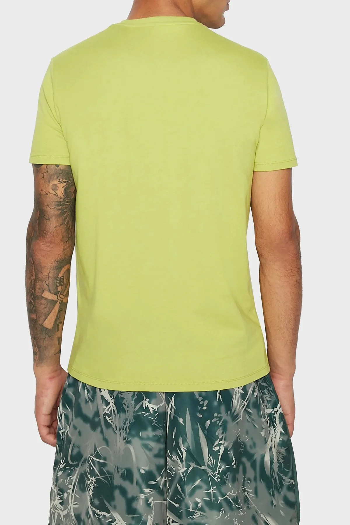 Armani Exchange Pamuklu Slim Fit Bisiklet Yaka Erkek T Shirt 3RZTBR ZJAAZ 1883 YEŞİL - 2