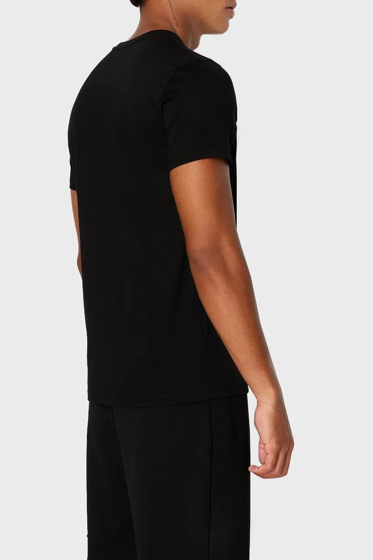 Armani Exchange Pamuklu Slim Fit Bisiklet Yaka Erkek T Shirt 6RZTAN ZJ9AZ 1200 SİYAH - 2