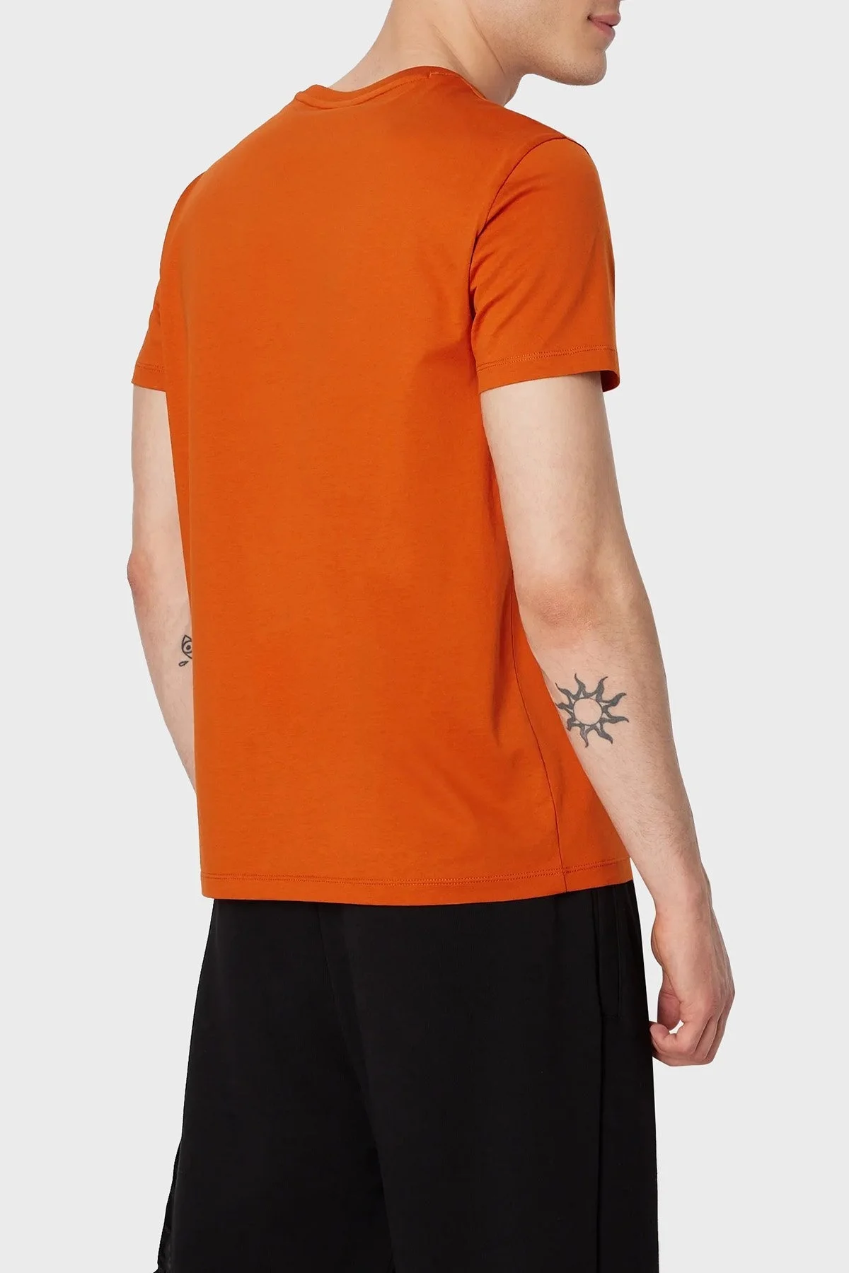 Armani Exchange Pamuklu Slim Fit Bisiklet Yaka Erkek T Shirt 6RZTAN ZJ9AZ 14AW ORANGE - 2