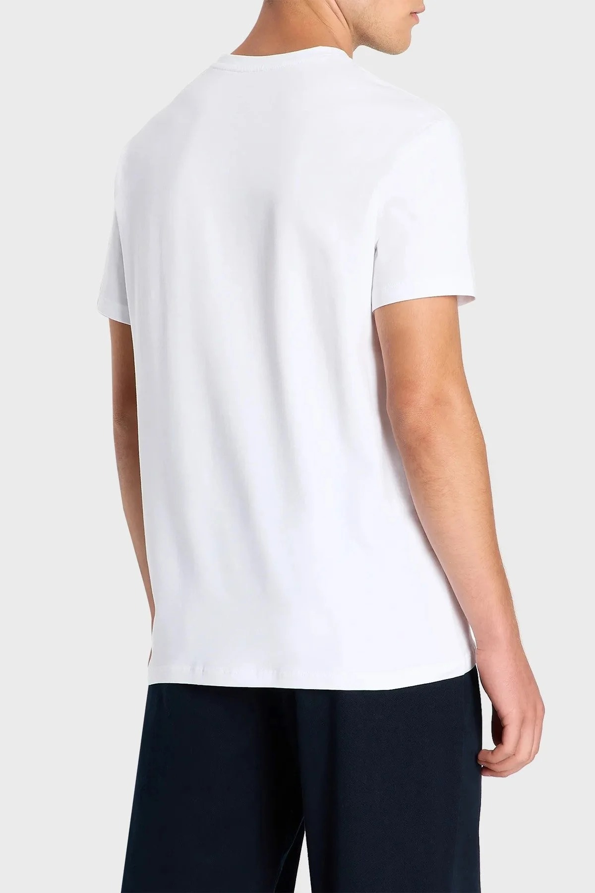 Armani Exchange Pamuklu Slim Fit Bisiklet Yaka Erkek T Shirt 6RZTBE ZJAAZ 1100 BEYAZ - 2