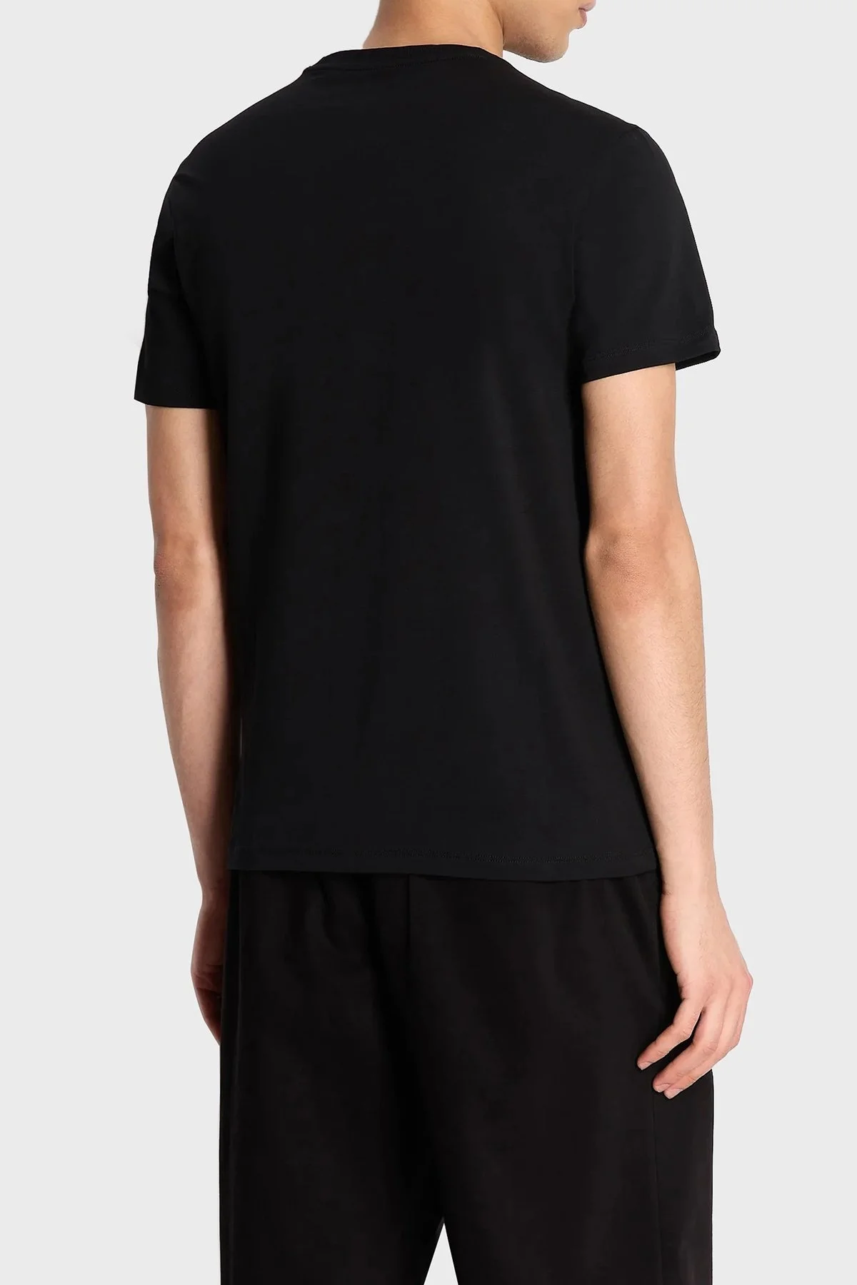 Armani Exchange Pamuklu Slim Fit Bisiklet Yaka Erkek T Shirt 6RZTBE ZJAAZ 1200 SİYAH - 2