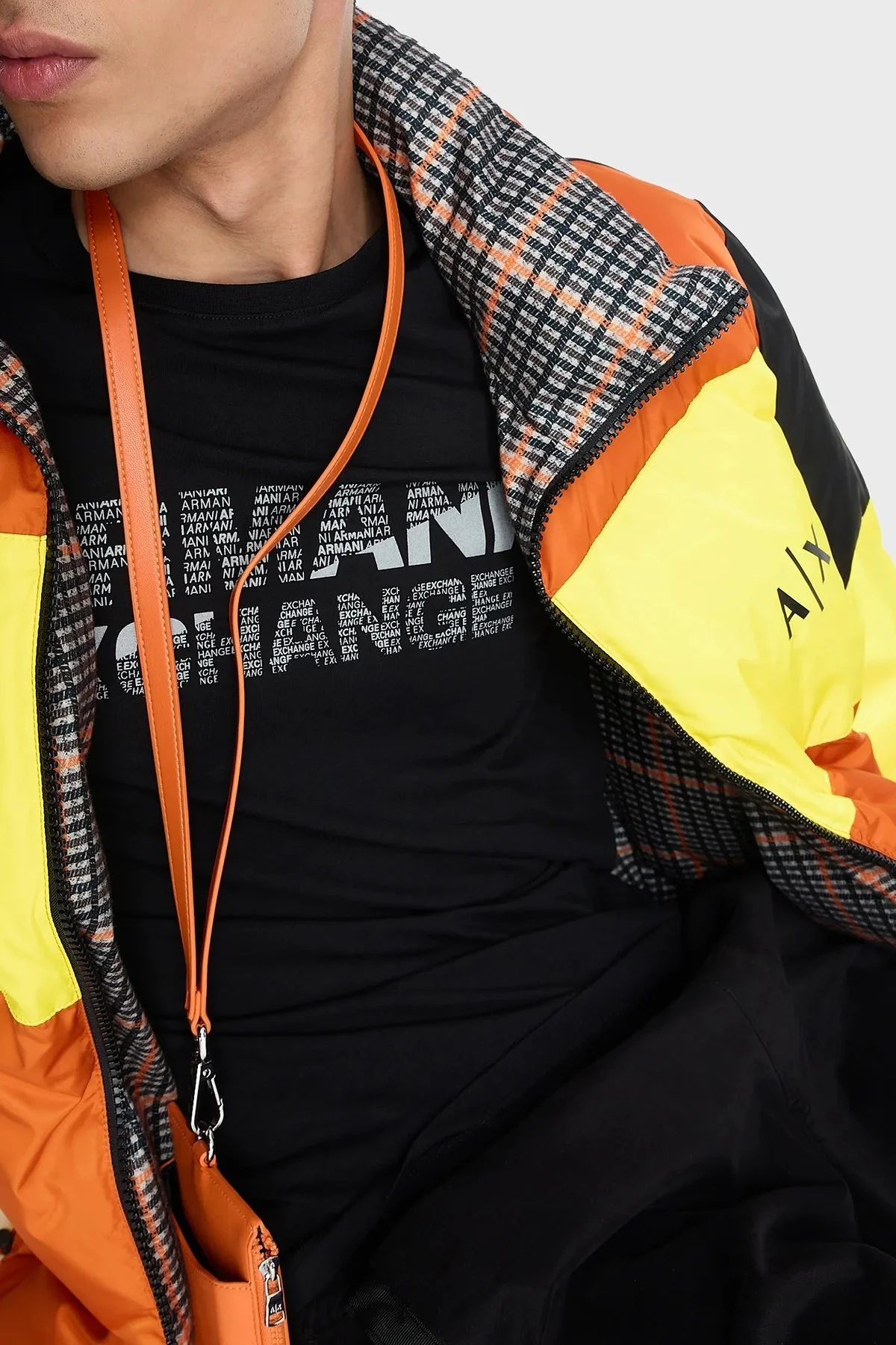 Armani Exchange Pamuklu Slim Fit Bisiklet Yaka Erkek T Shirt 6RZTBE ZJAAZ 1200 SİYAH - 4