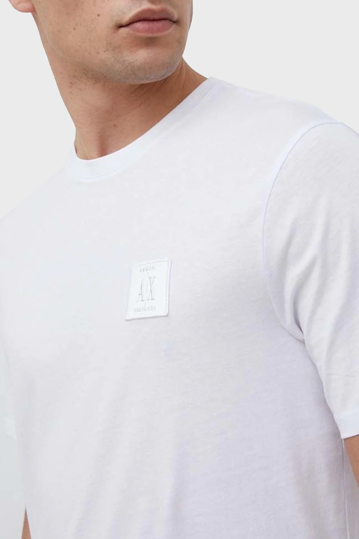 Armani Exchange Pamuklu Regular Fit Bisiklet Yaka Erkek T Shirt 8NZTPR ZJH4Z 1100 BEYAZ - 4