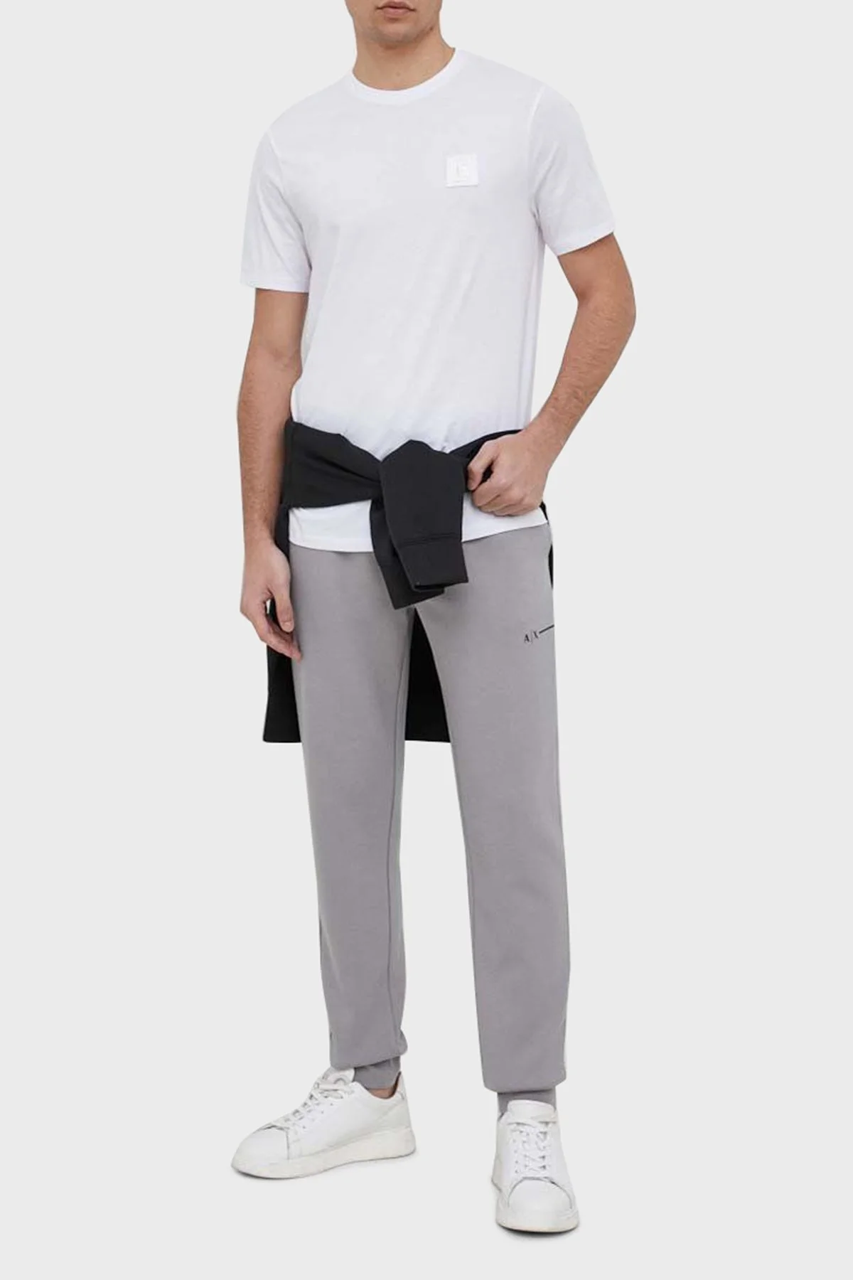 Armani Exchange Pamuklu Regular Fit Bisiklet Yaka Erkek T Shirt 8NZTPR ZJH4Z 1100 BEYAZ - 5