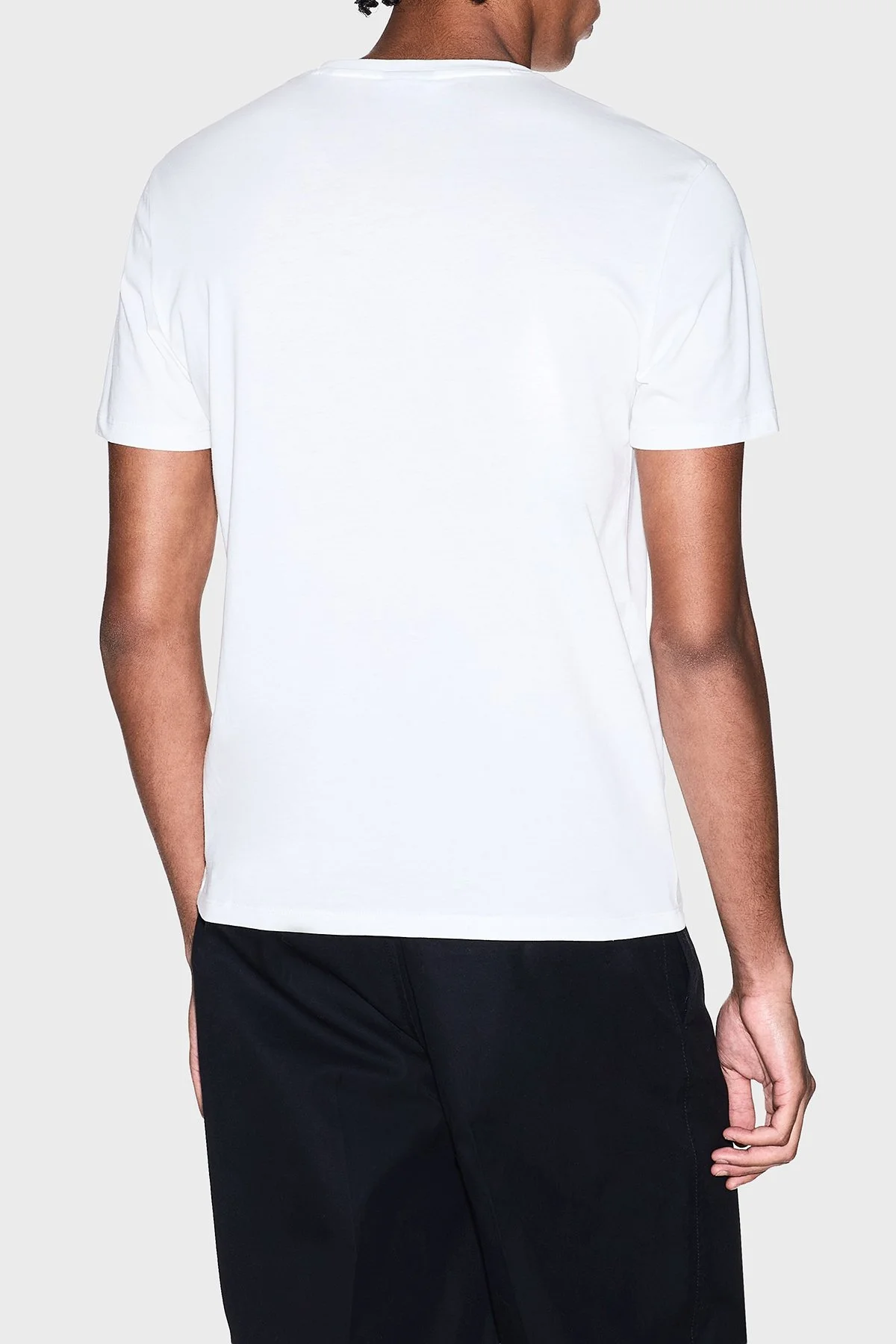 Armani Exchange Pamuklu Slim Fit Bisiklet Yaka Erkek T Shirt XM002784 AF10356 U0009 BEYAZ - 3
