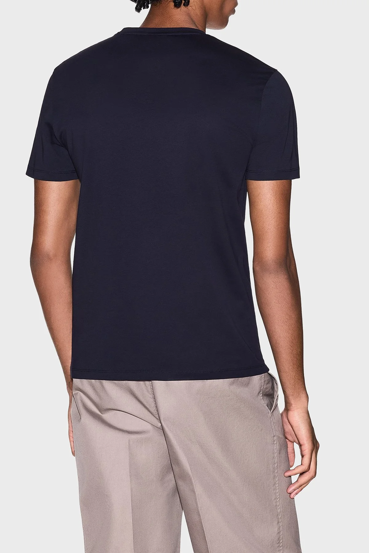 Armani Exchange Pamuklu Slim Fit Bisiklet Yaka Erkek T Shirt XM002784 AF10356 UB096 LACİVERT - 3