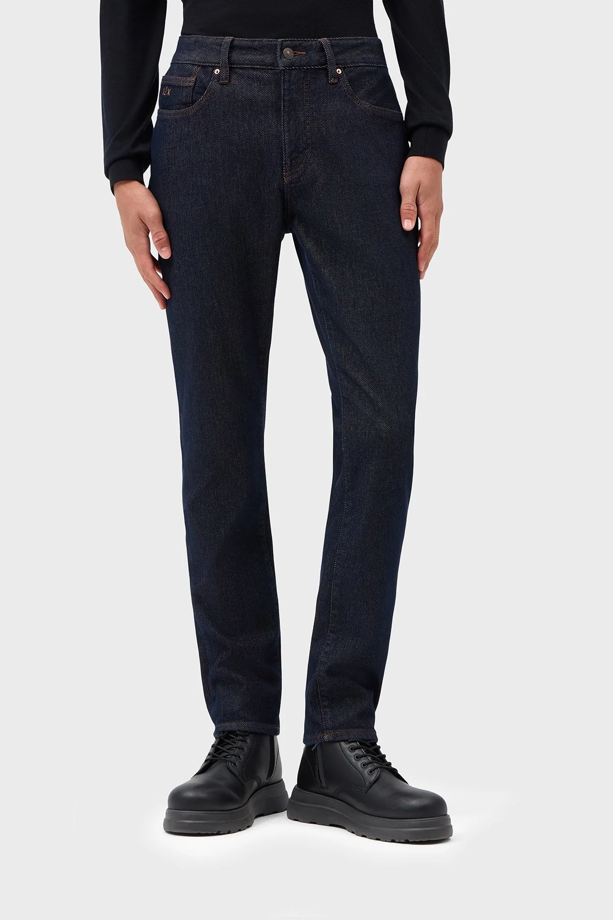 Armani Exchange Pamuklu Slim Fit Dar Paça Jeans Erkek Kot Pantolon XM000070 AF27235 MB001 Mavi - 1