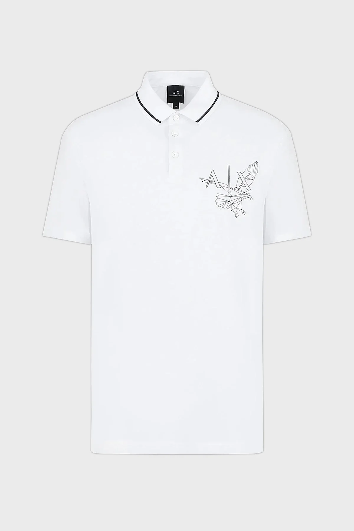 Armani Exchange Pamuklu Slim Fit Düğmeli Erkek Polo T Shirt 3RZFAD ZJHAZ 1100 BEYAZ - 4