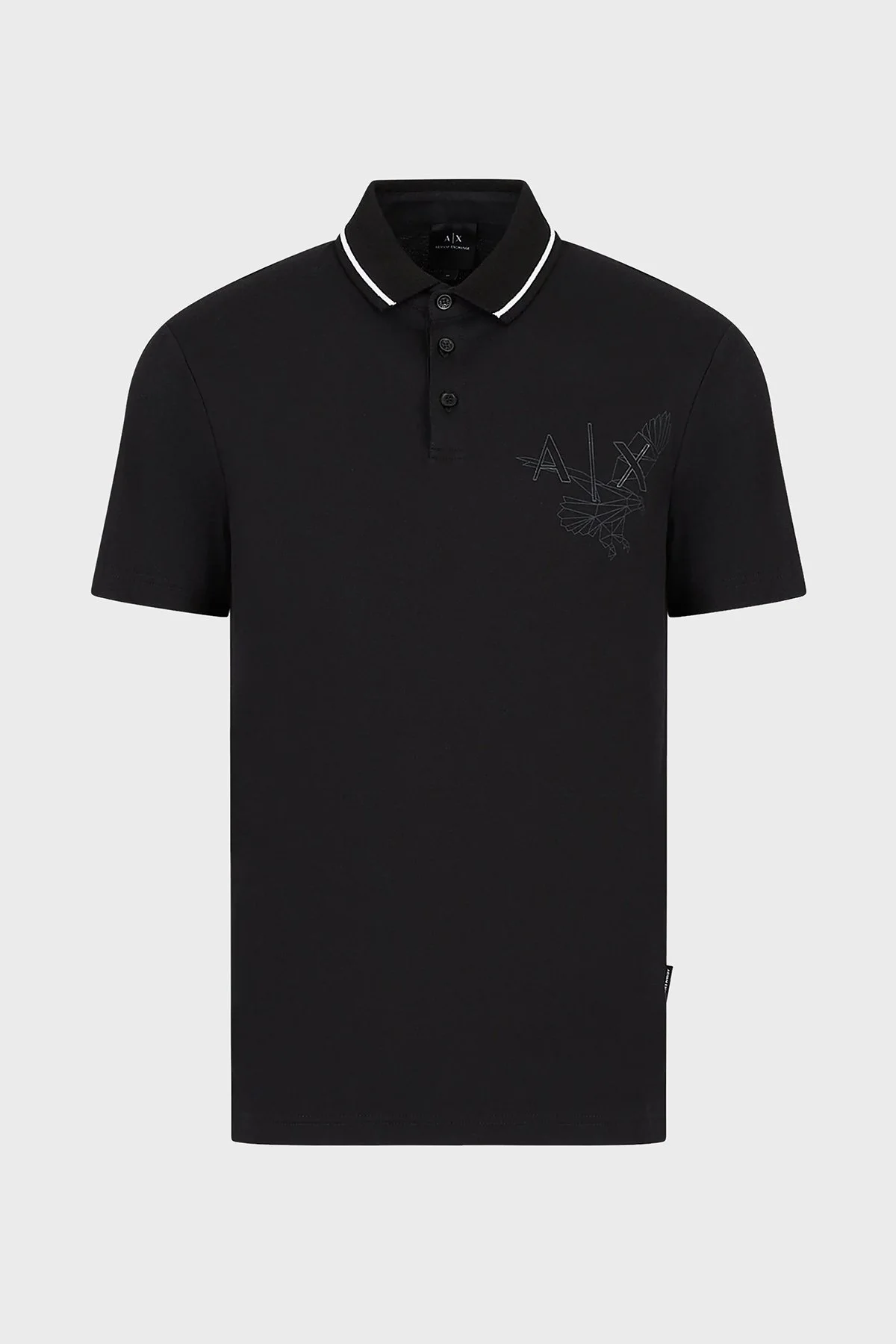 Armani Exchange Pamuklu Slim Fit Düğmeli Polo T Shirt Erkek Polo Yaka T Shirt 3RZFAD ZJHAZ 1200 SİYAH - 4