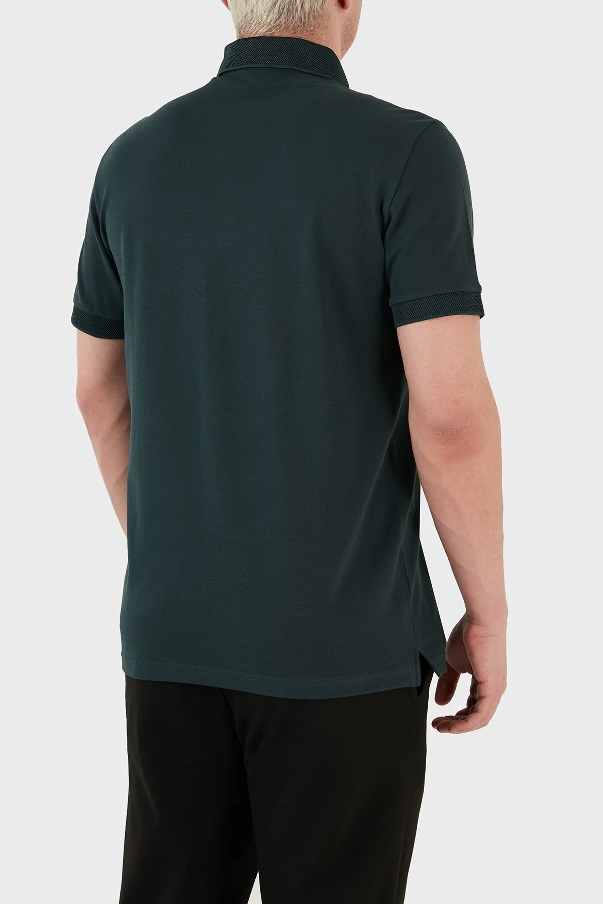 Armani Exchange Pamuklu Slim Fit Düğmeli Erkek Polo T Shirt 8NZF91 ZJ81Z 1882 YEŞİL - 5