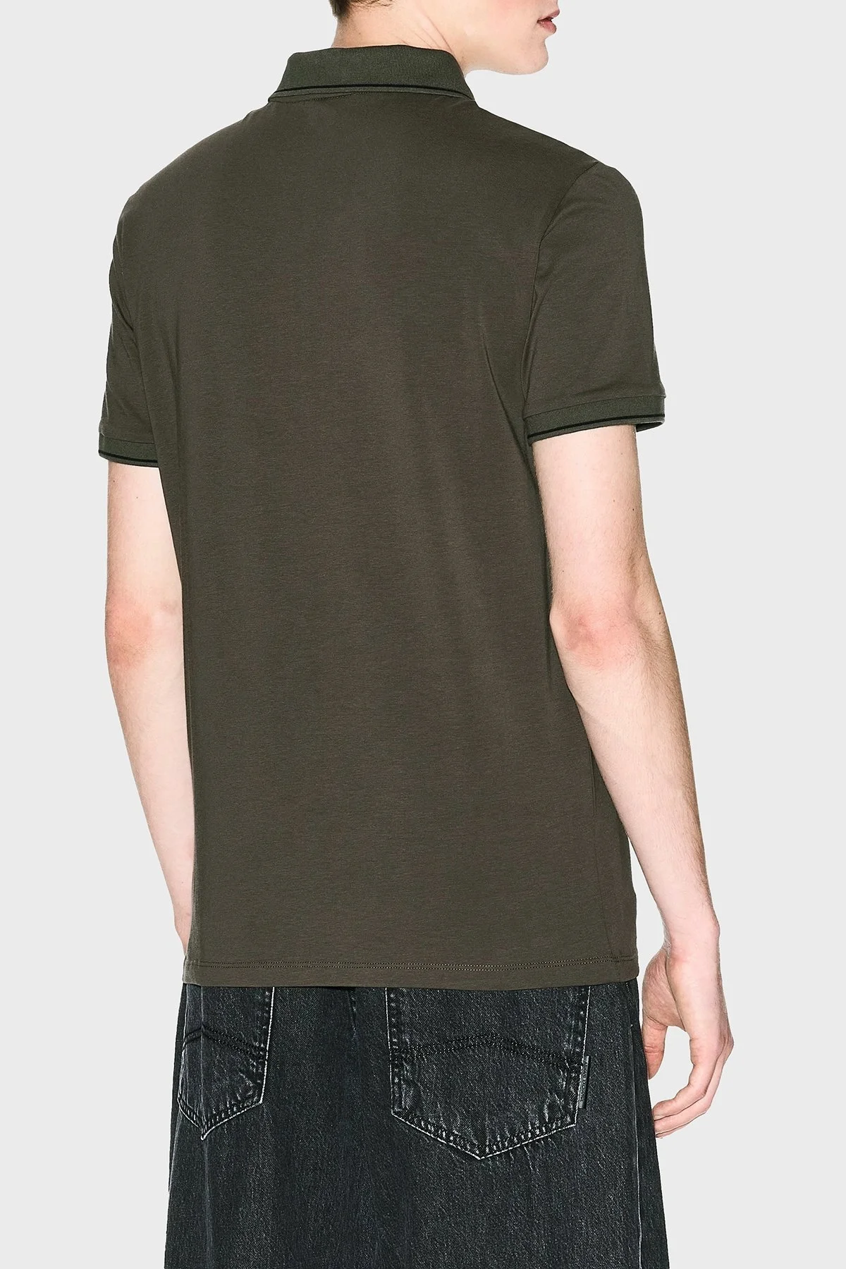 Armani Exchange Pamuklu Slim Fit Düğmeli Erkek Polo Yaka T Shirt 8NZF71 ZJH2Z U8120 KOYU YEŞİL - 8