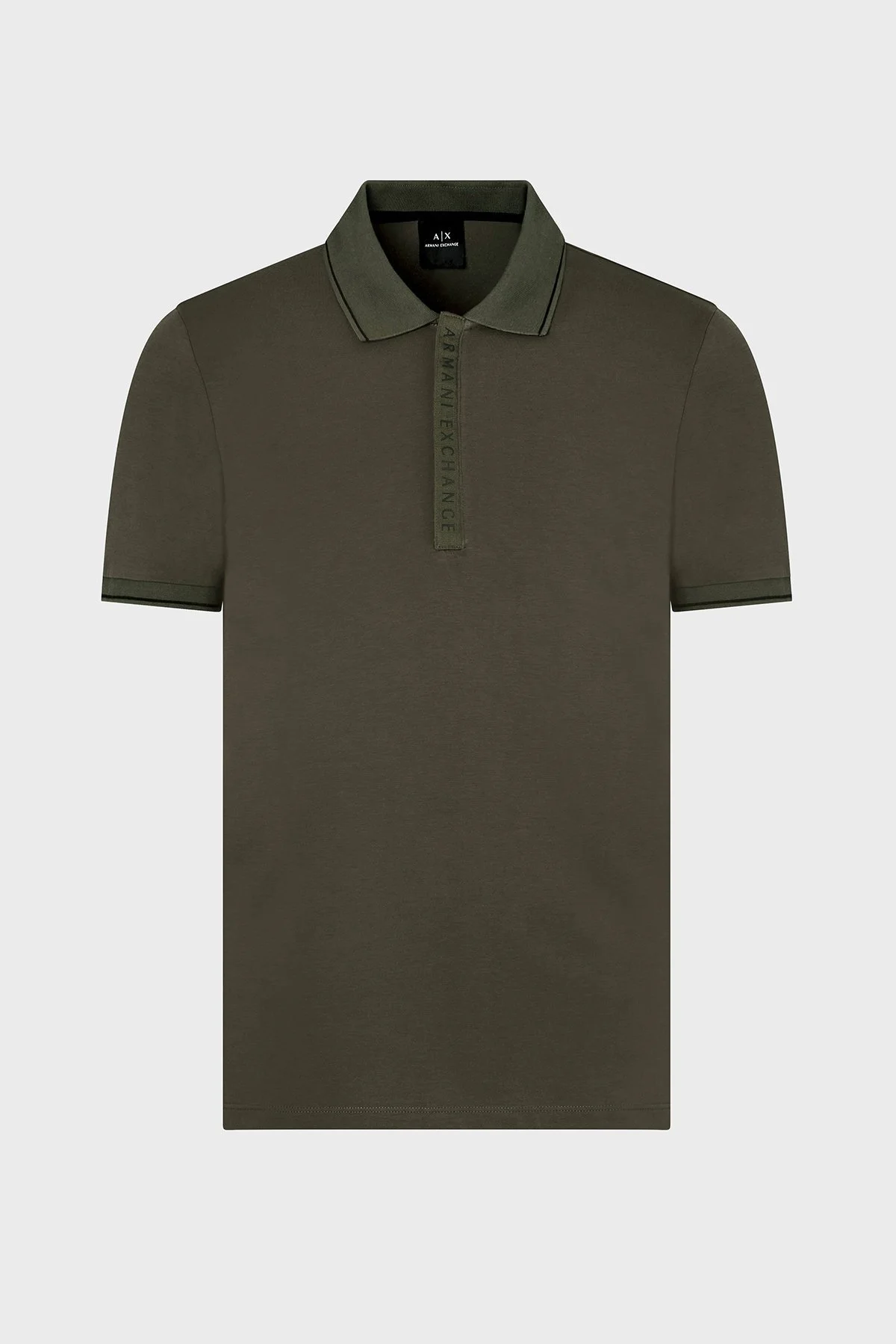 Armani Exchange Pamuklu Slim Fit Düğmeli Erkek Polo Yaka T Shirt 8NZF71 ZJH2Z U8120 KOYU YEŞİL - 10