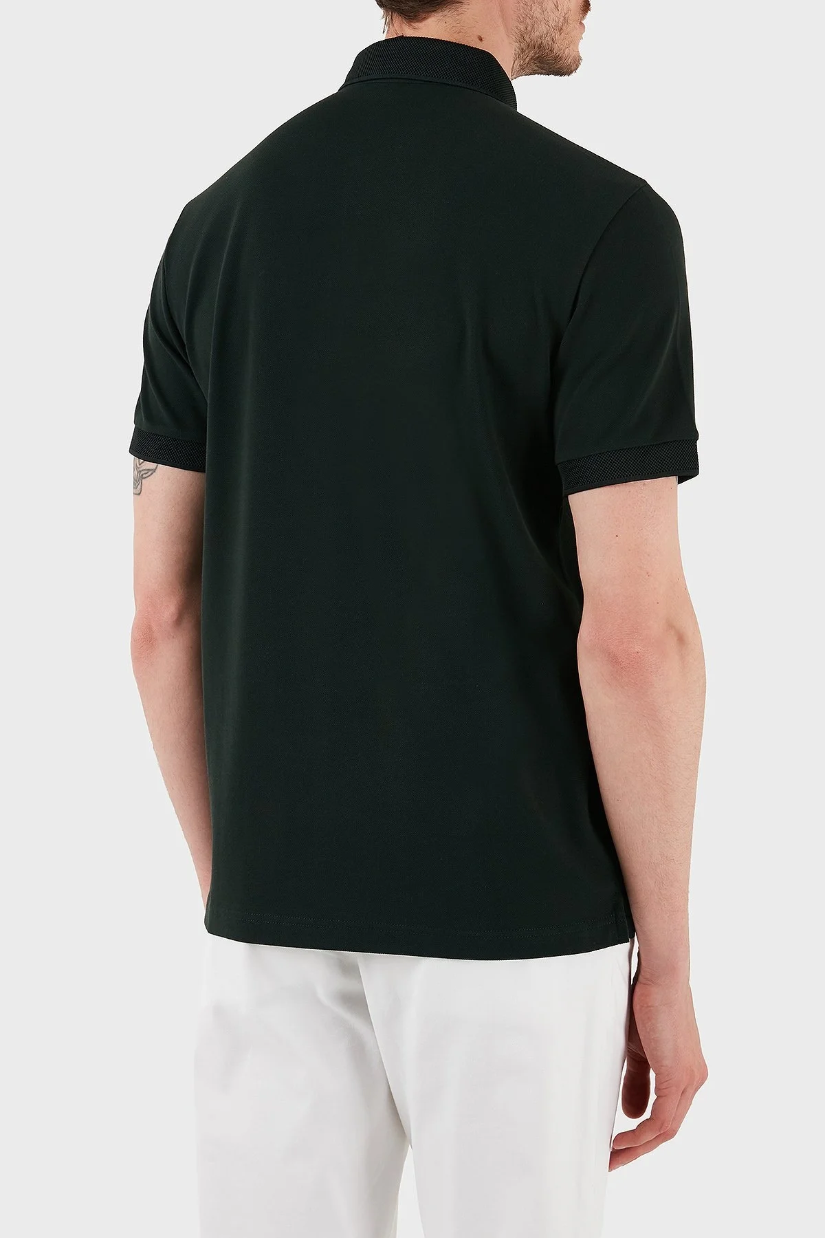 Armani Exchange Pamuklu Slim Fit Düğmeli Erkek Polo Yaka T Shirt 8NZF91 ZJ81Z UB001 YEŞİL - 3