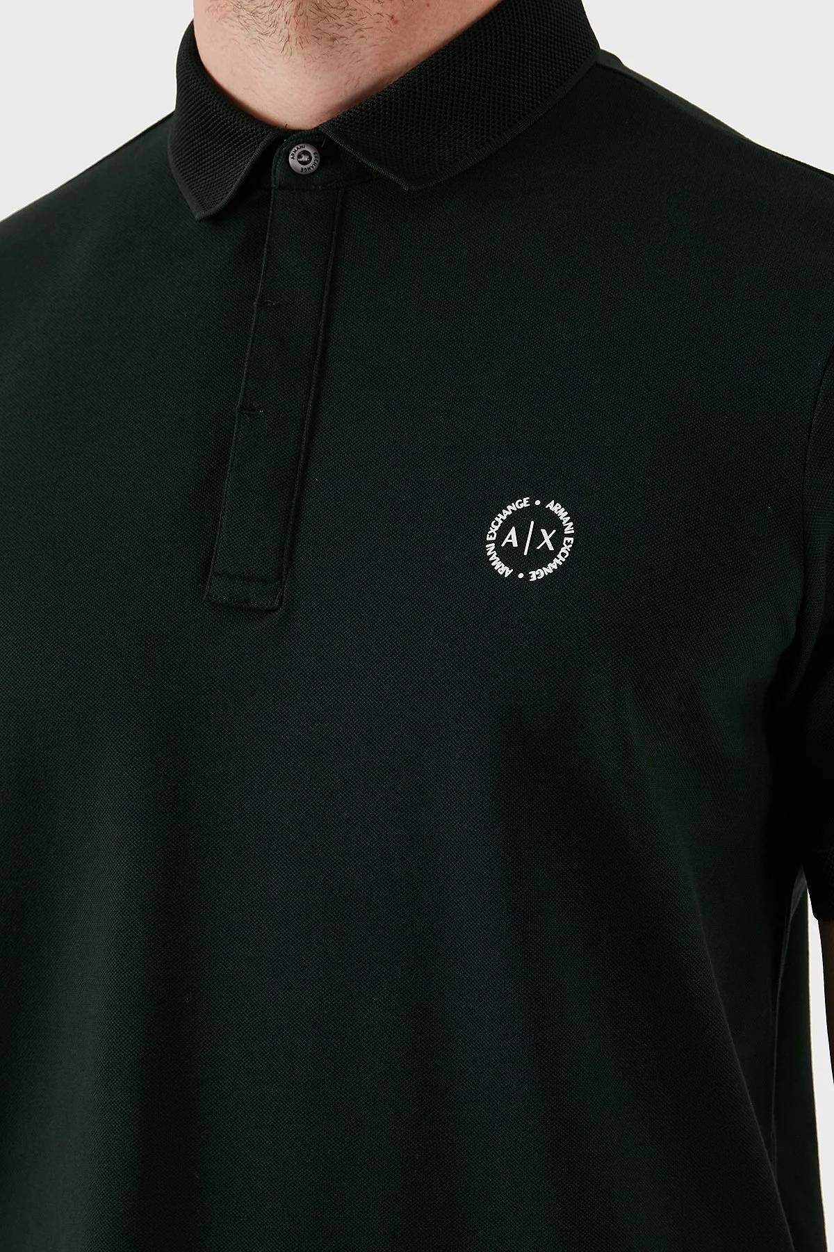 Armani Exchange Pamuklu Slim Fit Düğmeli Erkek Polo Yaka T Shirt 8NZF91 ZJ81Z UB001 YEŞİL - 6