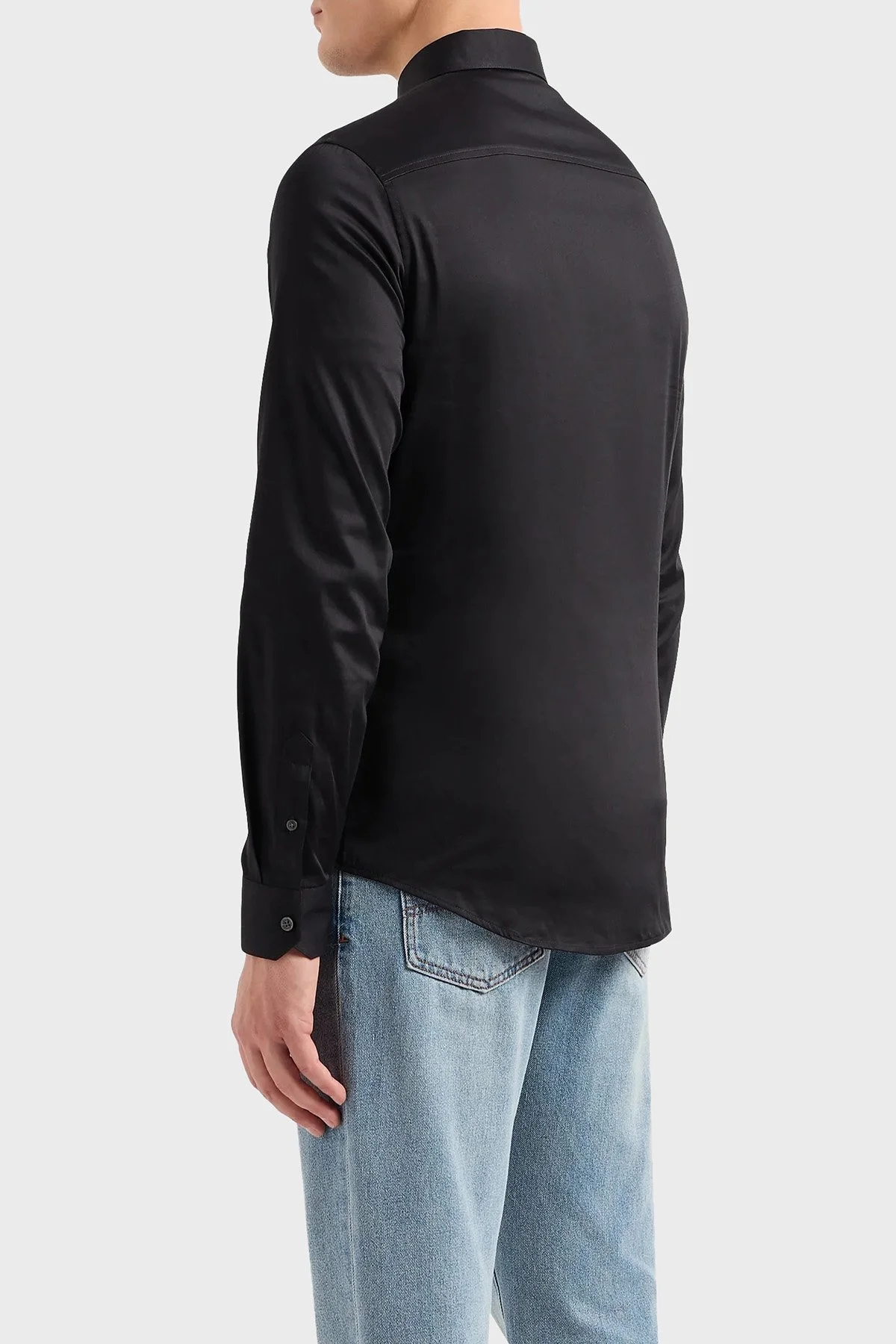 Armani Exchange Pamuklu Slim Fit Erkek Gömlek 8NZCBD ZN10Z 1200 SİYAH - 3