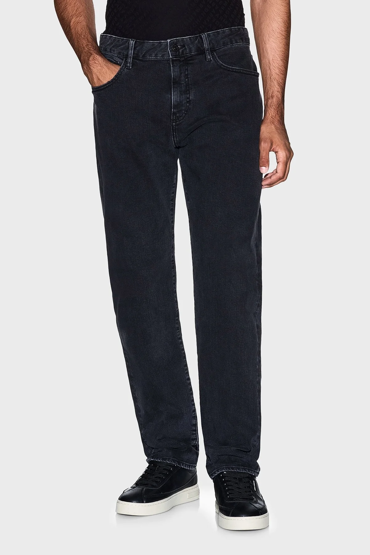 Armani Exchange Pamuklu Slim Fit Normal Bel Dar Paça Jeans Erkek Kot Pantolon XM001512 AF14604 M8088 GRİ - 1