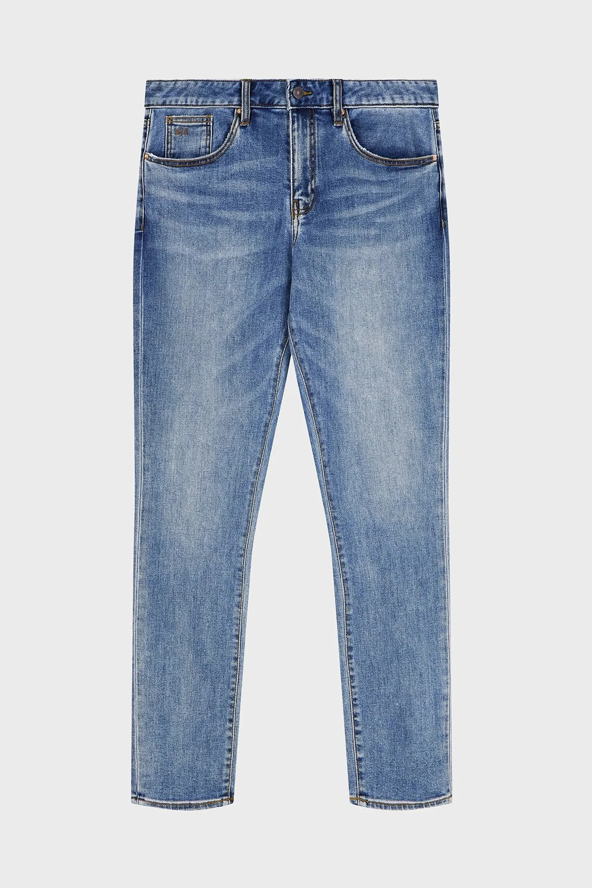 Armani Exchange Pamuklu Slim Fit Normal Bel Dar Paça Jeans Kadın Kot Pantolon XM000070 AF28744 MB002 Lacivert - 5