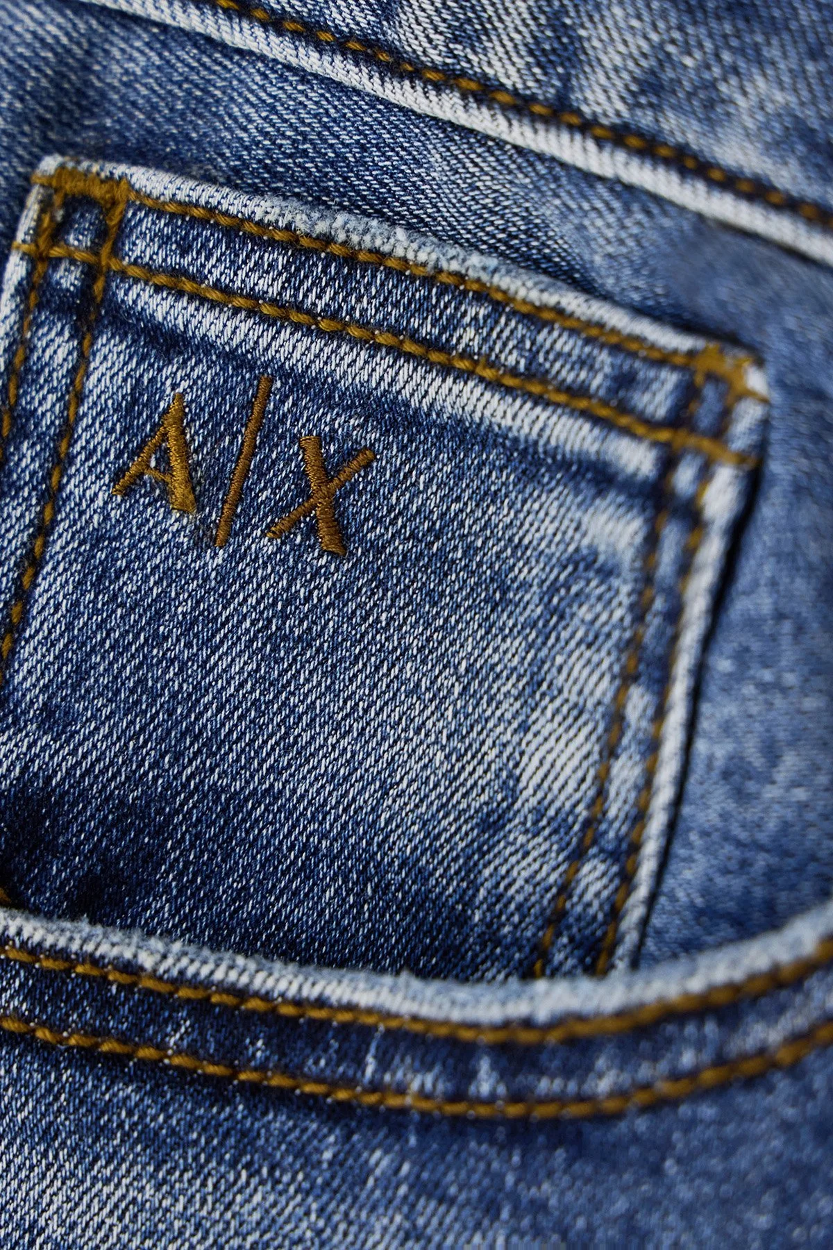 Armani Exchange Pamuklu Slim Fit Normal Bel Dar Paça Jeans Kadın Kot Pantolon XM000070 AF28744 MB002 Lacivert - 7