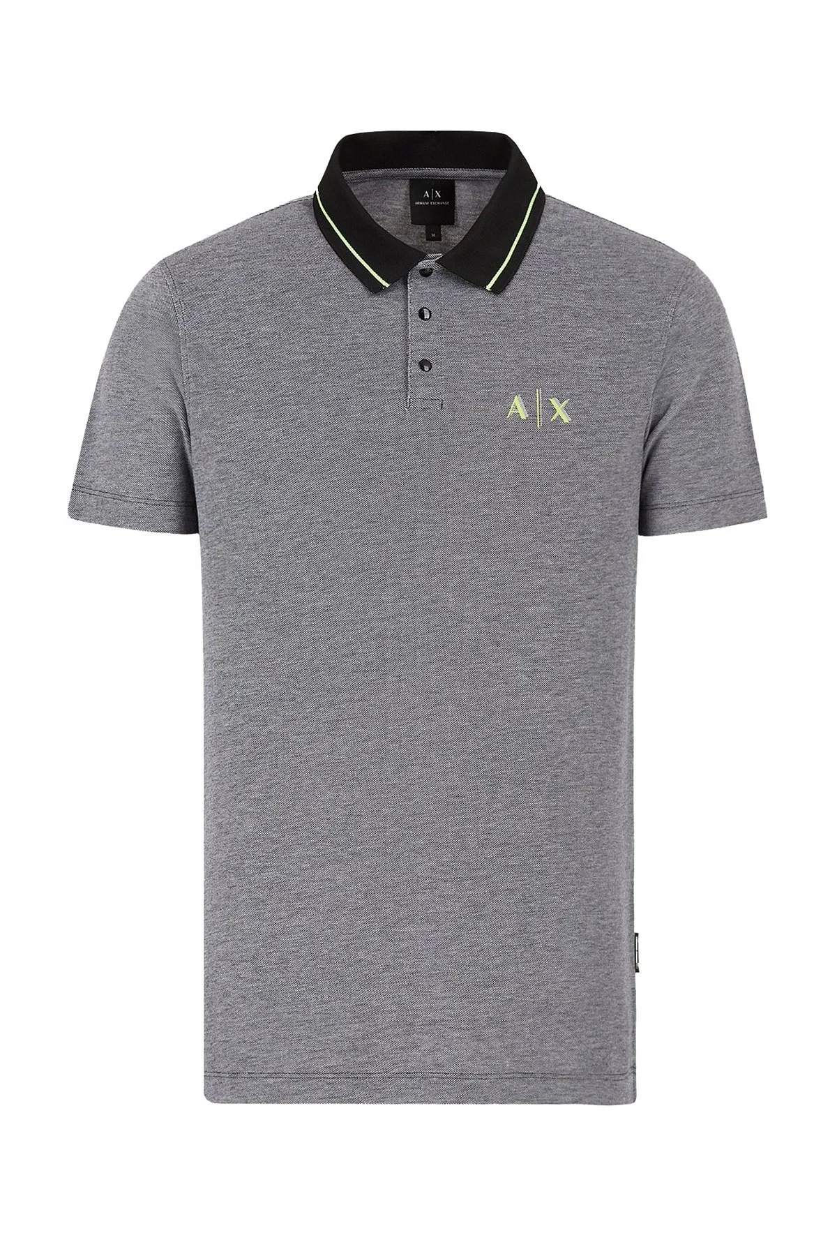 Armani Exchange Pamuklu Slim Fit T Shirt Erkek Polo 3KZFAC ZJKUZ 6259 SİYAH-BEYAZ - 4