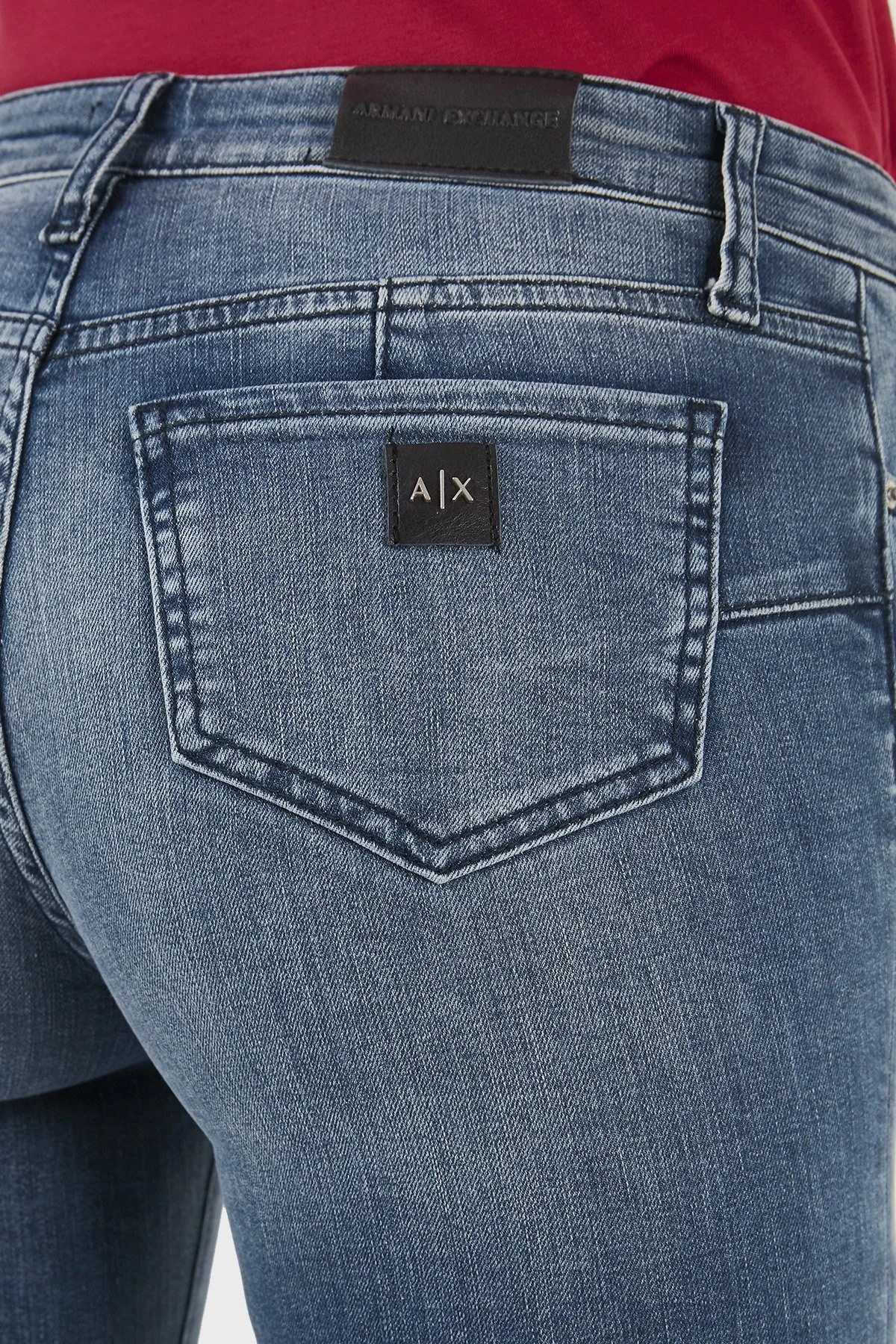 Armani Exchange Pamuklu Super Skinny Fit Lift Up J69 Jeans Bayan Kot Pantolon 3RYJ69 Y2NYZ 1500 LACİVERT - 5