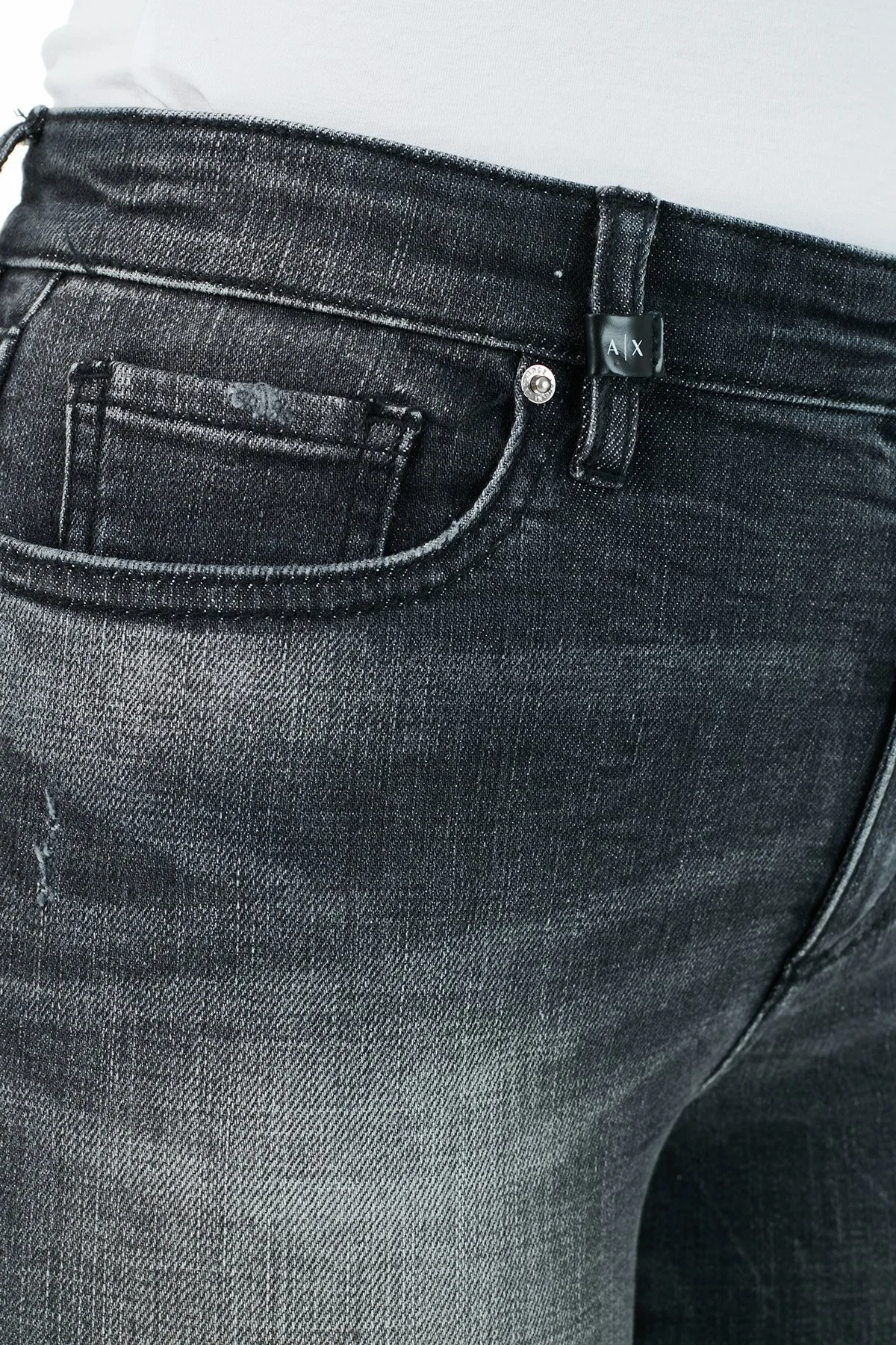 Armani Exchange Pamuklu Super Skinny J01 Jeans Bayan Kot Pantolon 3KYJ01 Y1MEZ 0903 GRİ - 6