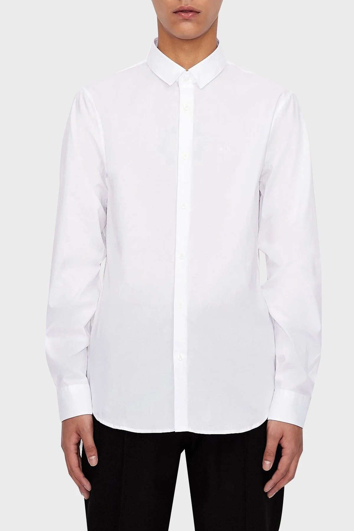 Armani Exchange Pamuklu Uzun Kollu Erkek Gömlek 8NZC31 ZN28Z 1100 BEYAZ - 1