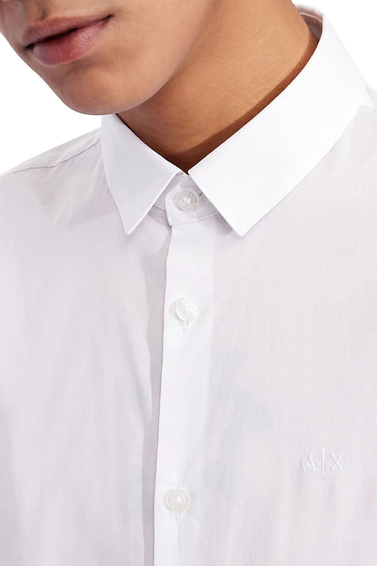 Armani Exchange Pamuklu Uzun Kollu Erkek Gömlek 8NZC31 ZN28Z 1100 BEYAZ - 3