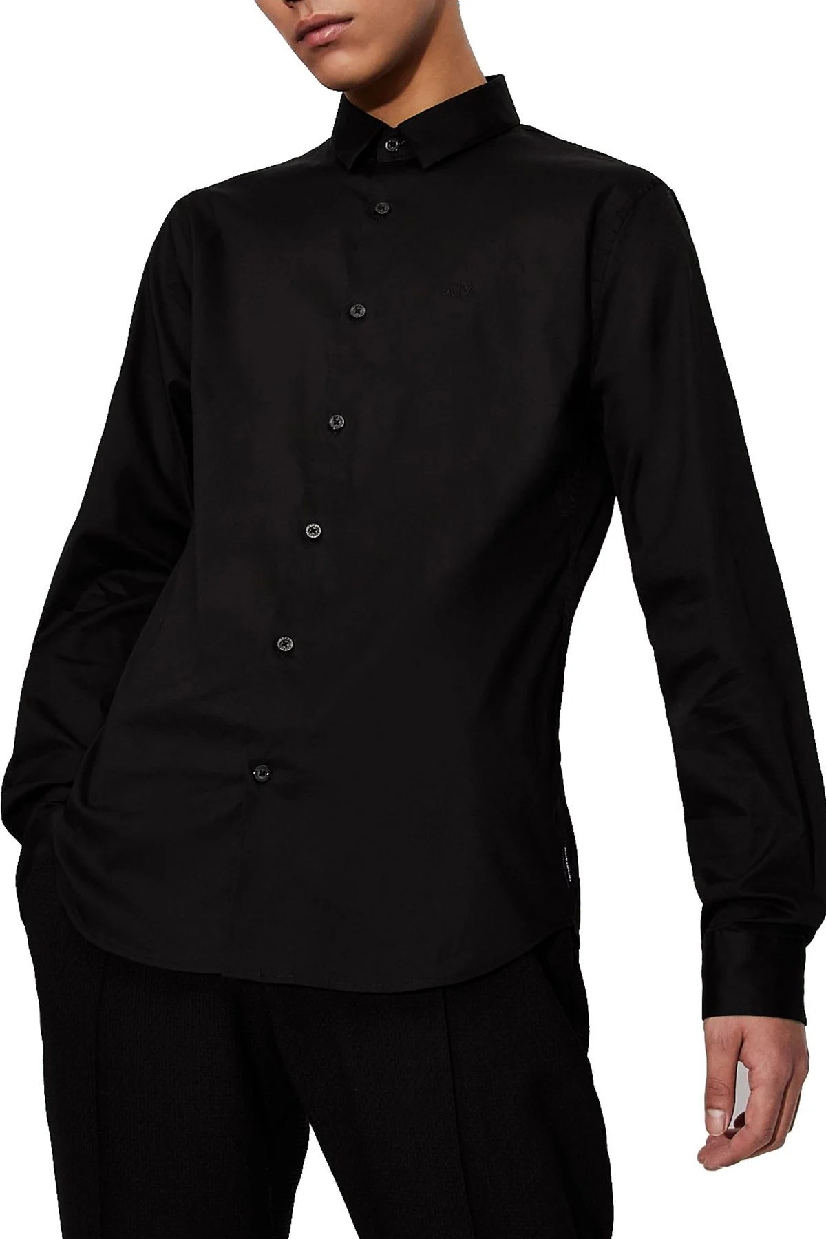 Armani Exchange Pamuklu Uzun Kollu Erkek Gömlek 8NZC31 ZN28Z 1200 SİYAH - 3
