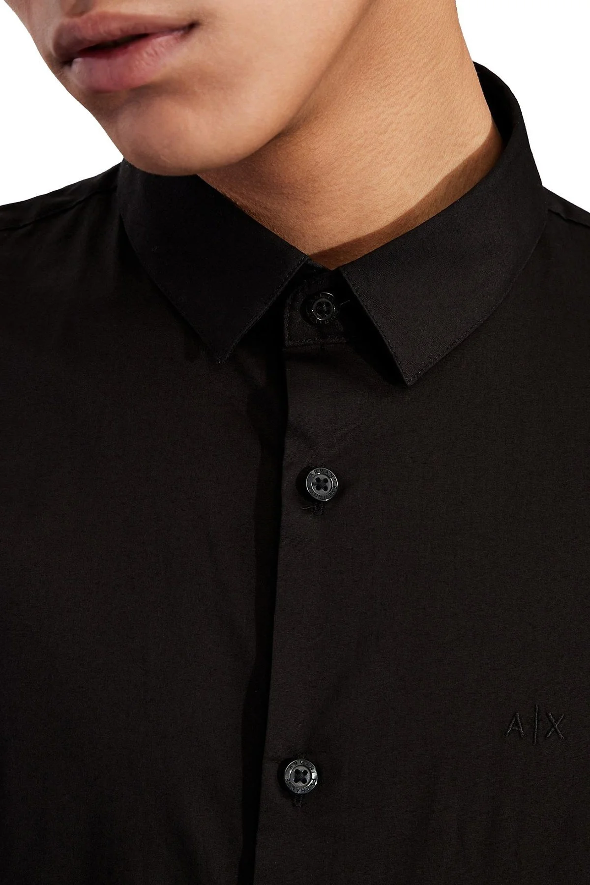 Armani Exchange Pamuklu Uzun Kollu Erkek Gömlek 8NZC31 ZN28Z 1200 SİYAH - 5