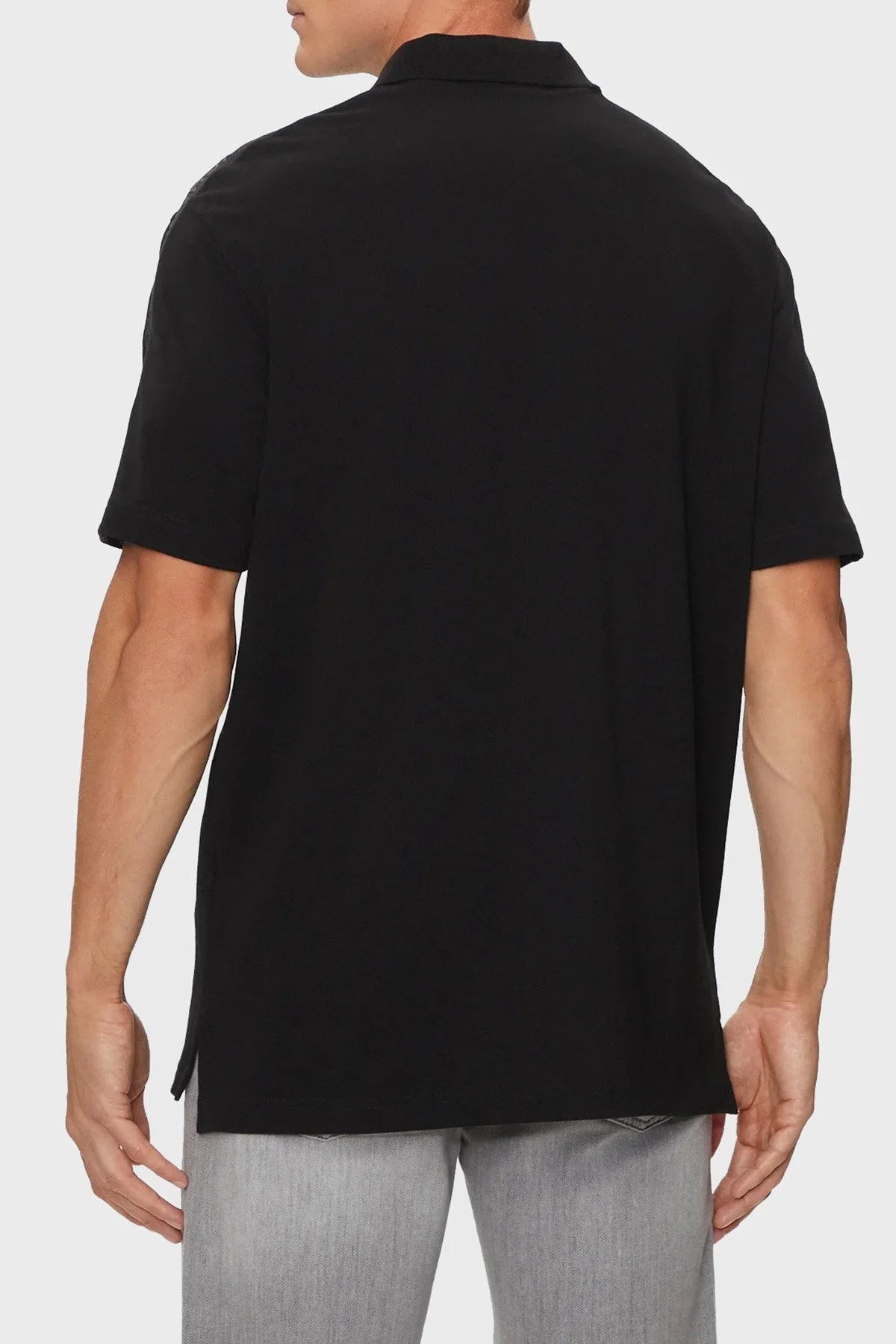 Armani Exchange Pamuklu Yarım Fermuarlı Erkek Polo Yaka T Shirt 6DZFLC ZJM5Z 1200 SİYAH - 2