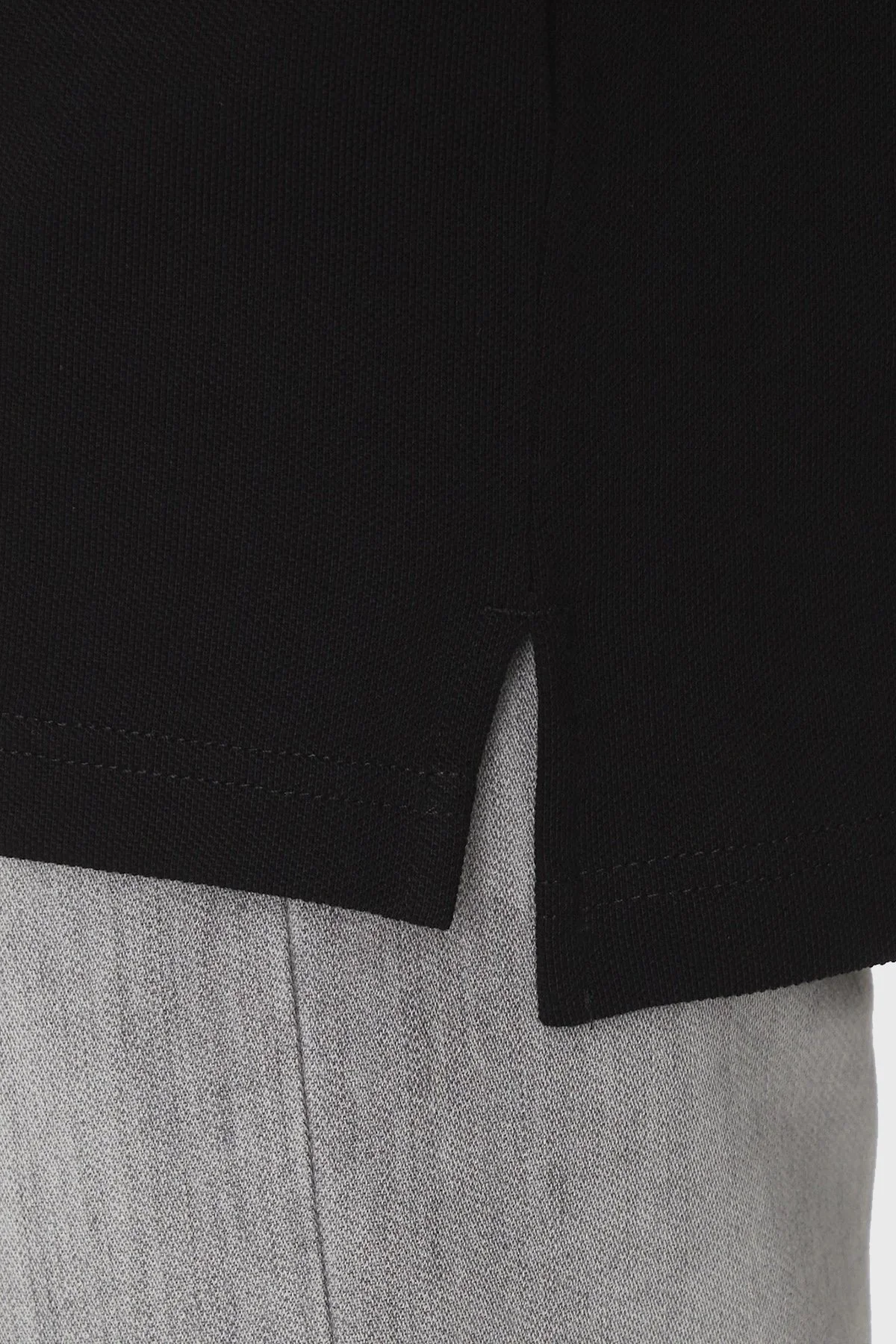 Armani Exchange Pamuklu Yarım Fermuarlı Erkek Polo Yaka T Shirt 6DZFLC ZJM5Z 1200 SİYAH - 5