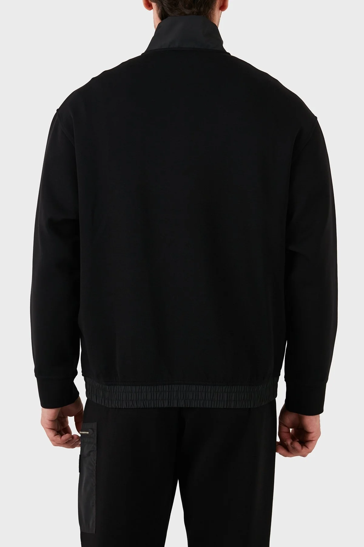 Armani Exchange Pamuklu Yarım Fermuarlı Yaka Erkek Sweat XM000083 AF10818 UC001 SİYAH - 2