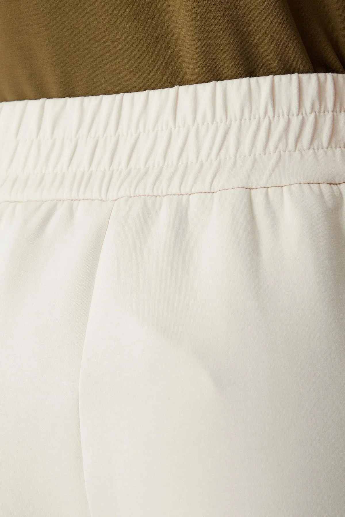 Armani Exchange Pamuklu Yüksek Bel Bol Paça Kadın Pantolon XW002840 AF21298 U1003 Ekru - 5