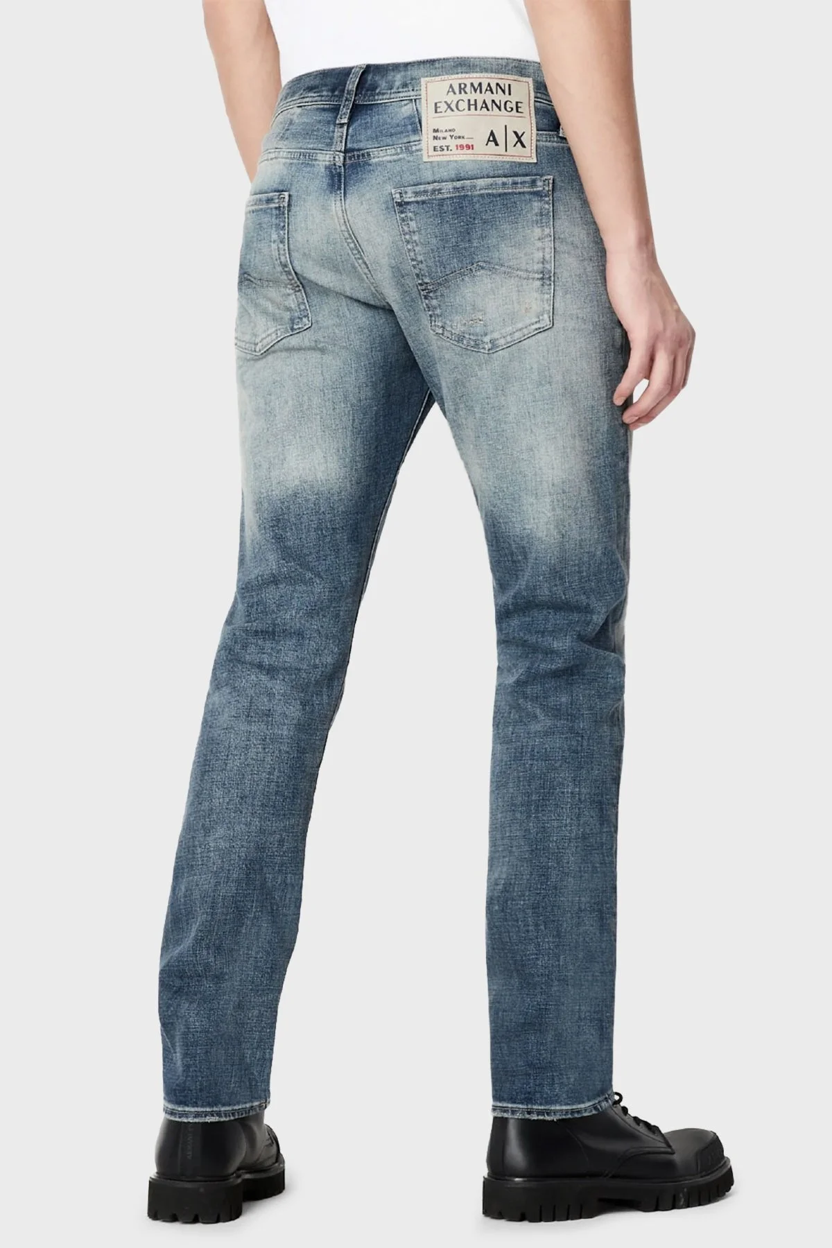 Armani Exchange Pamuklu Yüksek Bel Boru Paça Slim Fit J10 Jeans Erkek Kot Pantolon 3RZJ10 Z1YDZ 1500 LACİVERT - 2