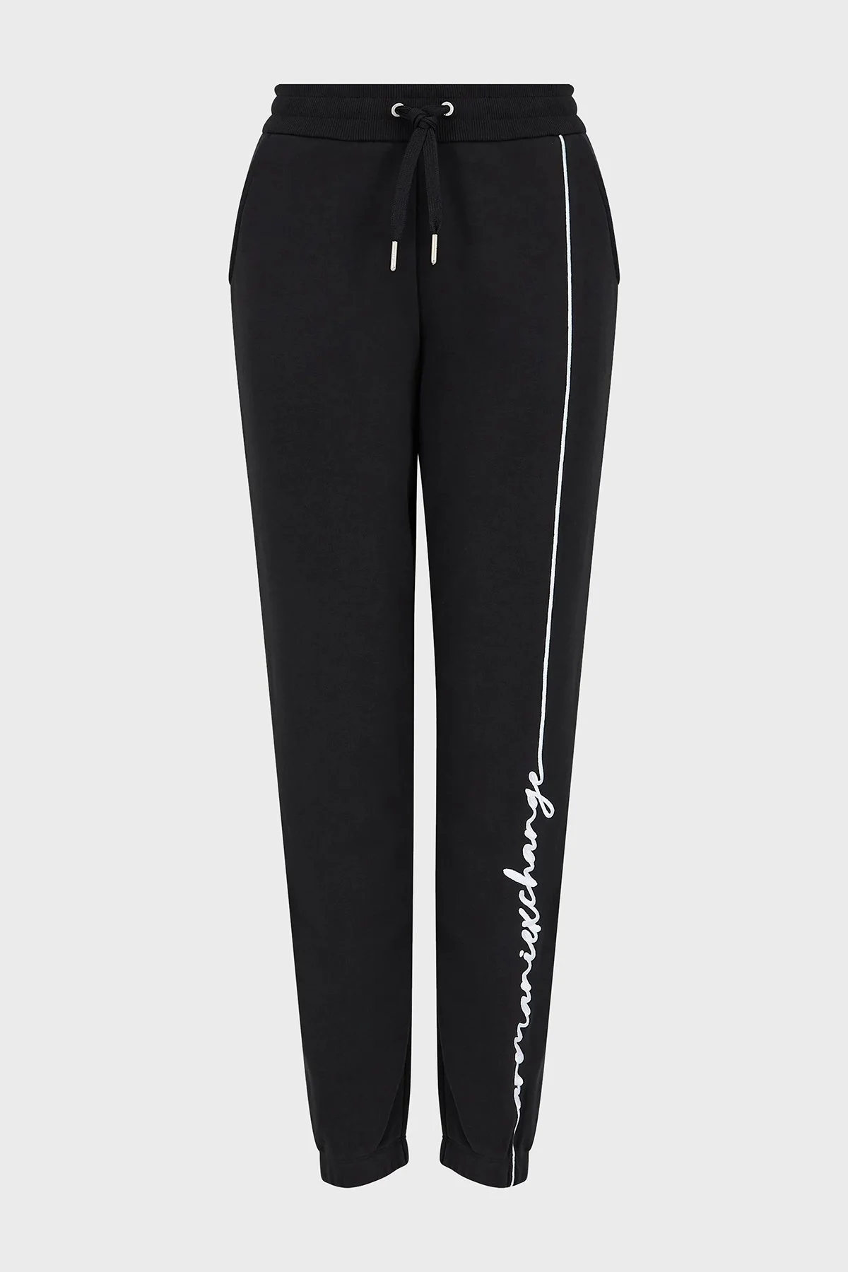 Armani Exchange Pamuklu Yüksek Bel Regular Fit Jogger Spor Bayan Pantolon 6RYP70 YJBRZ 1200 SİYAH - 5