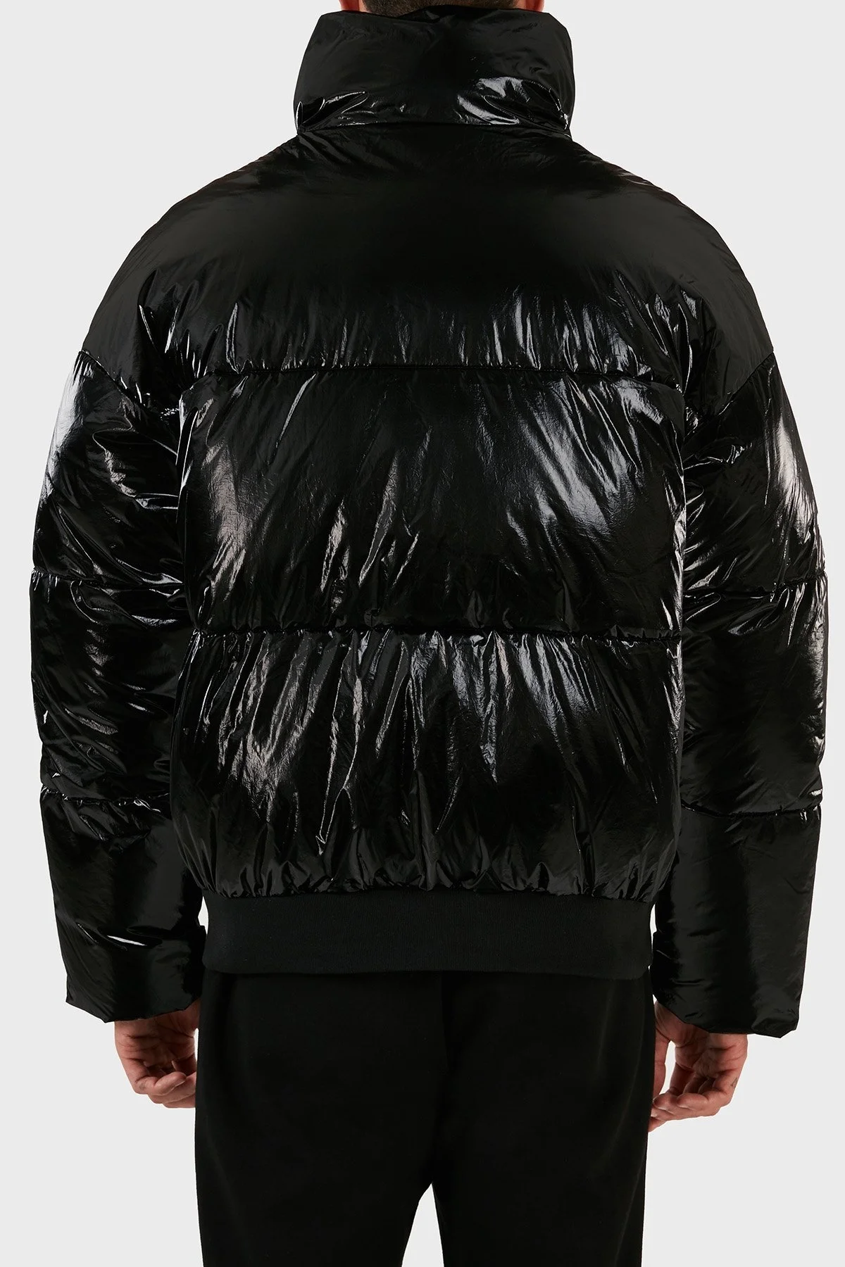 Armani Exchange Parlak Görünümlü Dik Yaka Regular Fit Erkek Mont 6RZB45 ZNPTZ 1200 SİYAH - 2