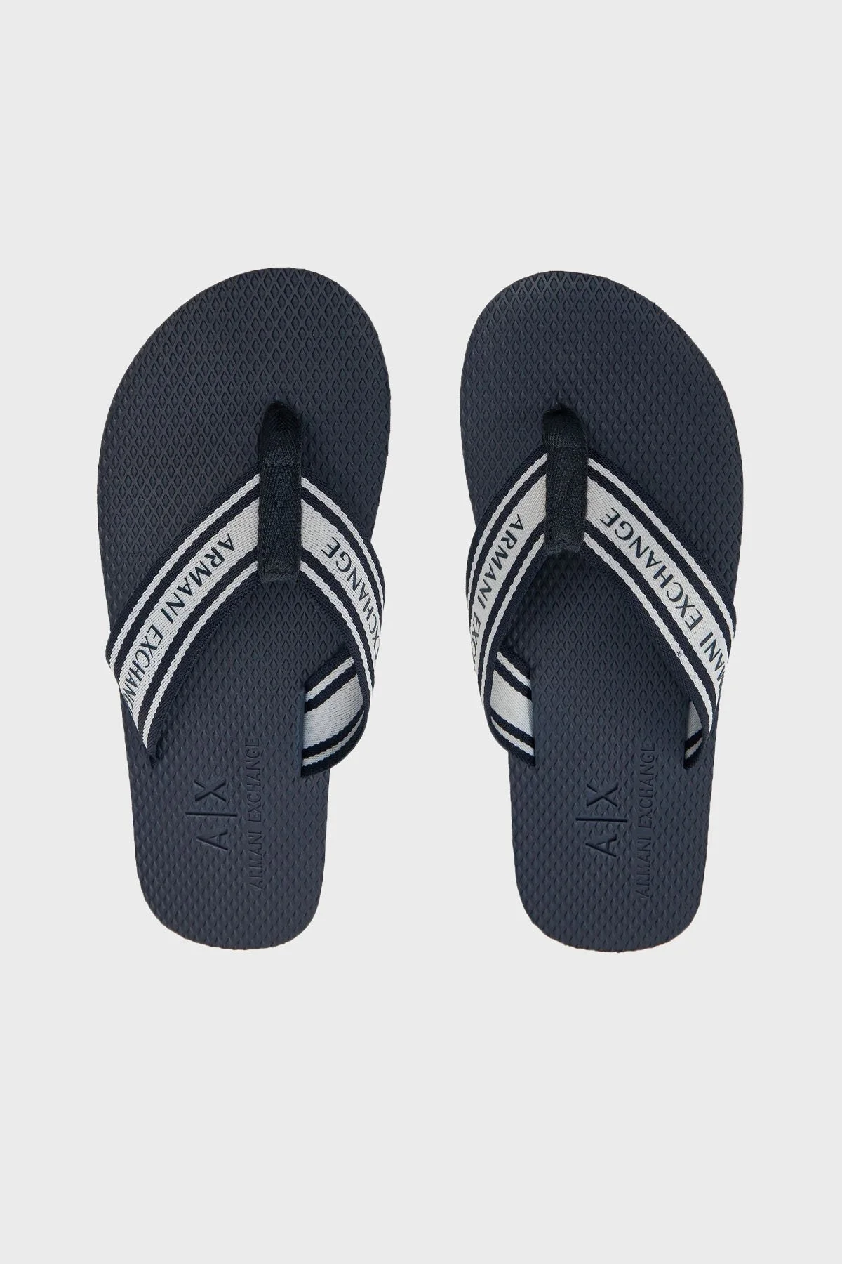 Armani Exchange Parmak Arası Erkek Terlik XUQ005 XV822 T728 LACİVERT-BEYAZ - 4