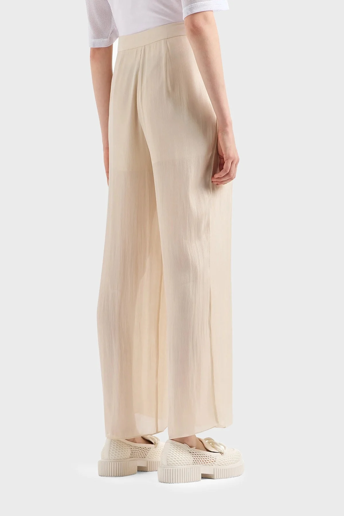 Armani Exchange Pileli Relaxed Fit Yüksek Bel Bayan Pantolon 3DYP19 YNUUZ 1787 BEJ - 8