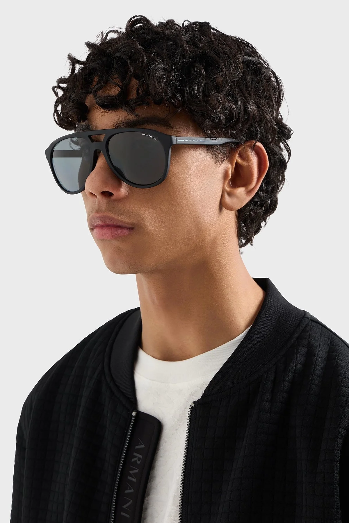 Armani Exchange Pilot Güneş Erkek Gözlük 0AX4156SU 8078T3 59 Mat Siyah-Gri Polarize - 5