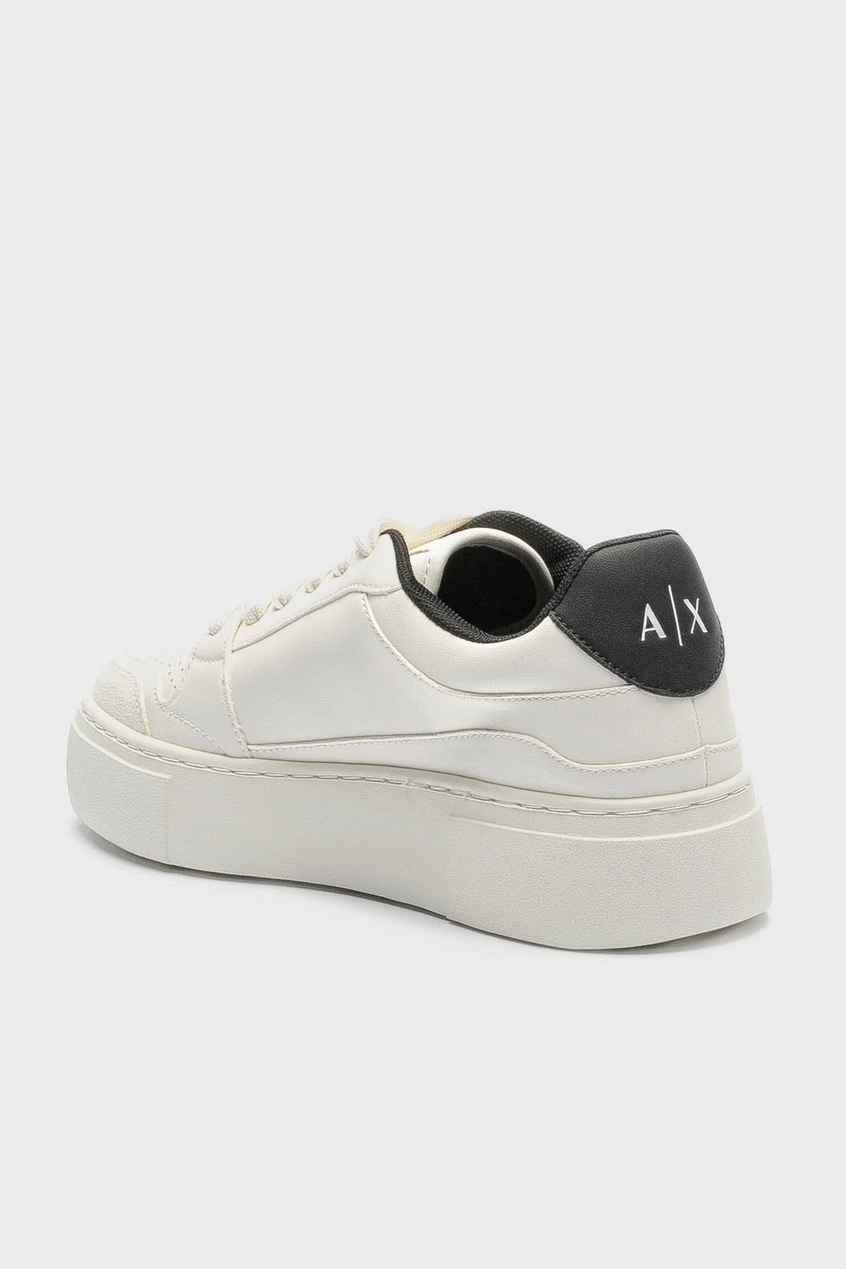 Armani Exchange Platform Sneaker Bayan Ayakkabı XDX147 XV830 T052 BEYAZ-SİYAH - 3