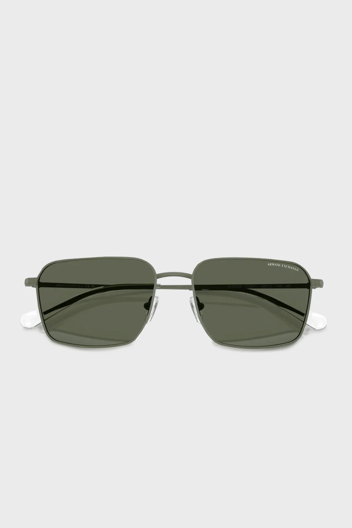Armani Exchange Polikarbon Dikdörtgen Güneş Erkek Gözlük 0AX2053S 612471 57 Mat Yeşil-Koyu Yeşil - 2