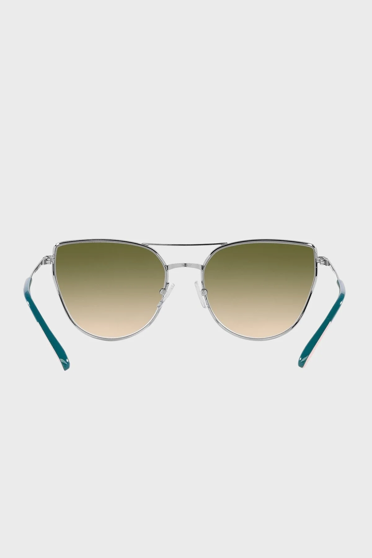 Armani Exchange Polikarbon Kedi Güneş Bayan Gözlük 0AX2045S 6043W0 56 Parlak Gümüş-Yeşil Aynalı Gümü - 8