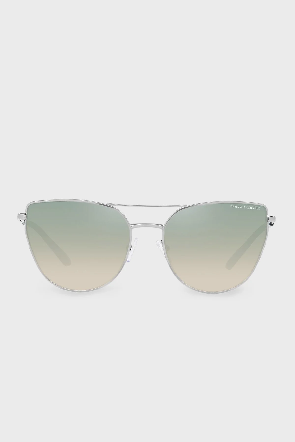 Armani Exchange Polikarbon Kedi Güneş Kadın Gözlük 0AX2045S 6043W0 56 Parlak gümüş-yeşil aynalı gümü - 1